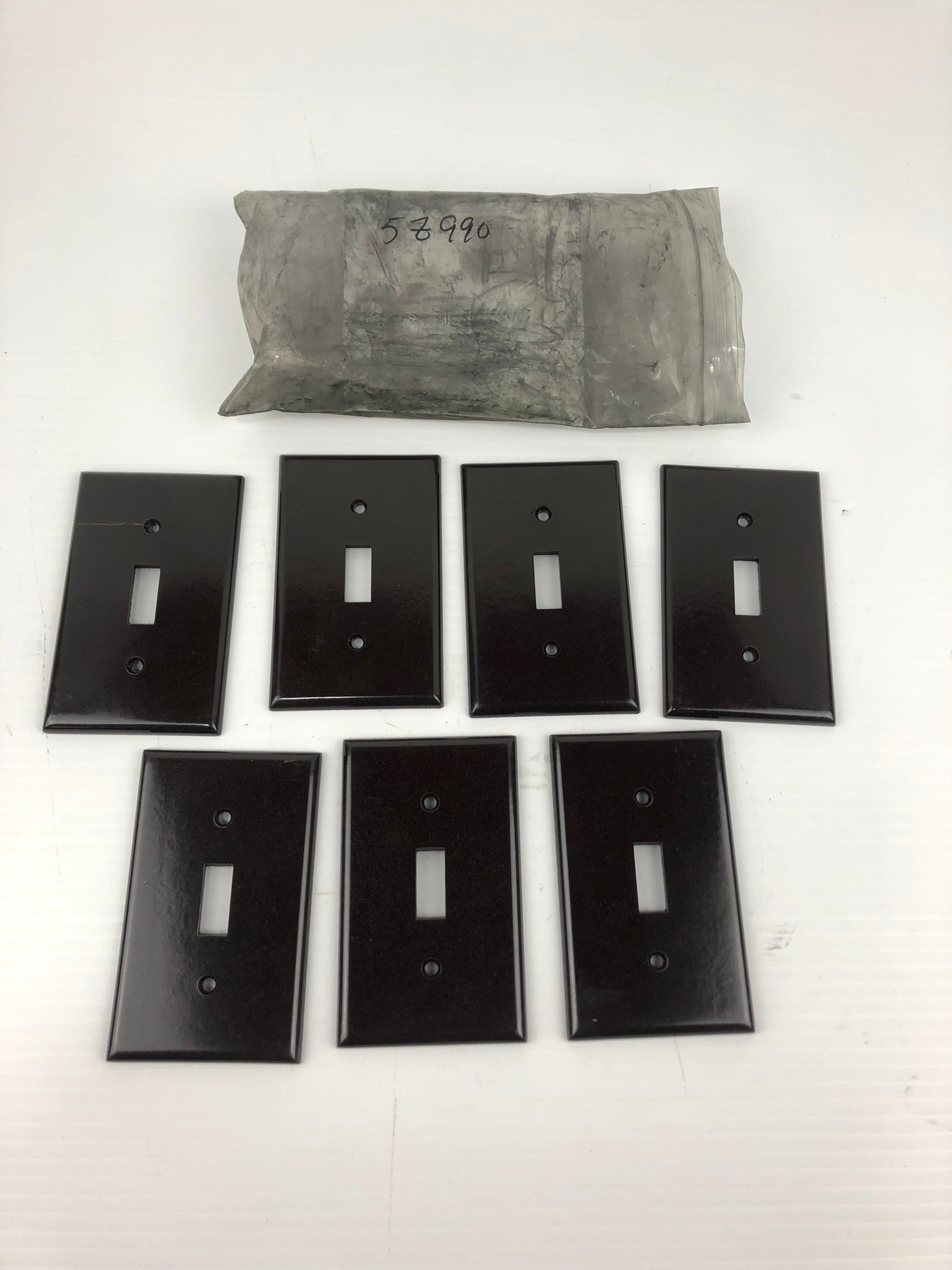 Leviton 57990 Brown Plastic Switch Plate Cover (Lot of 7)