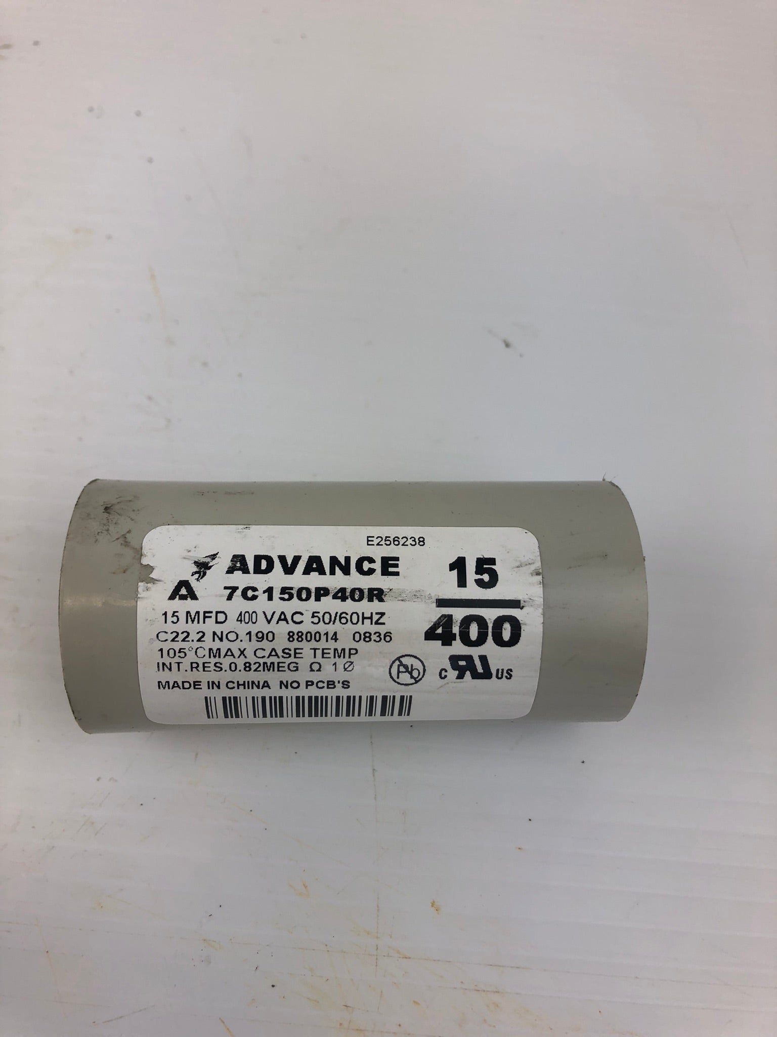 Advance 7C150P40R Capacitor 15 MFD 400V 50/60Hz