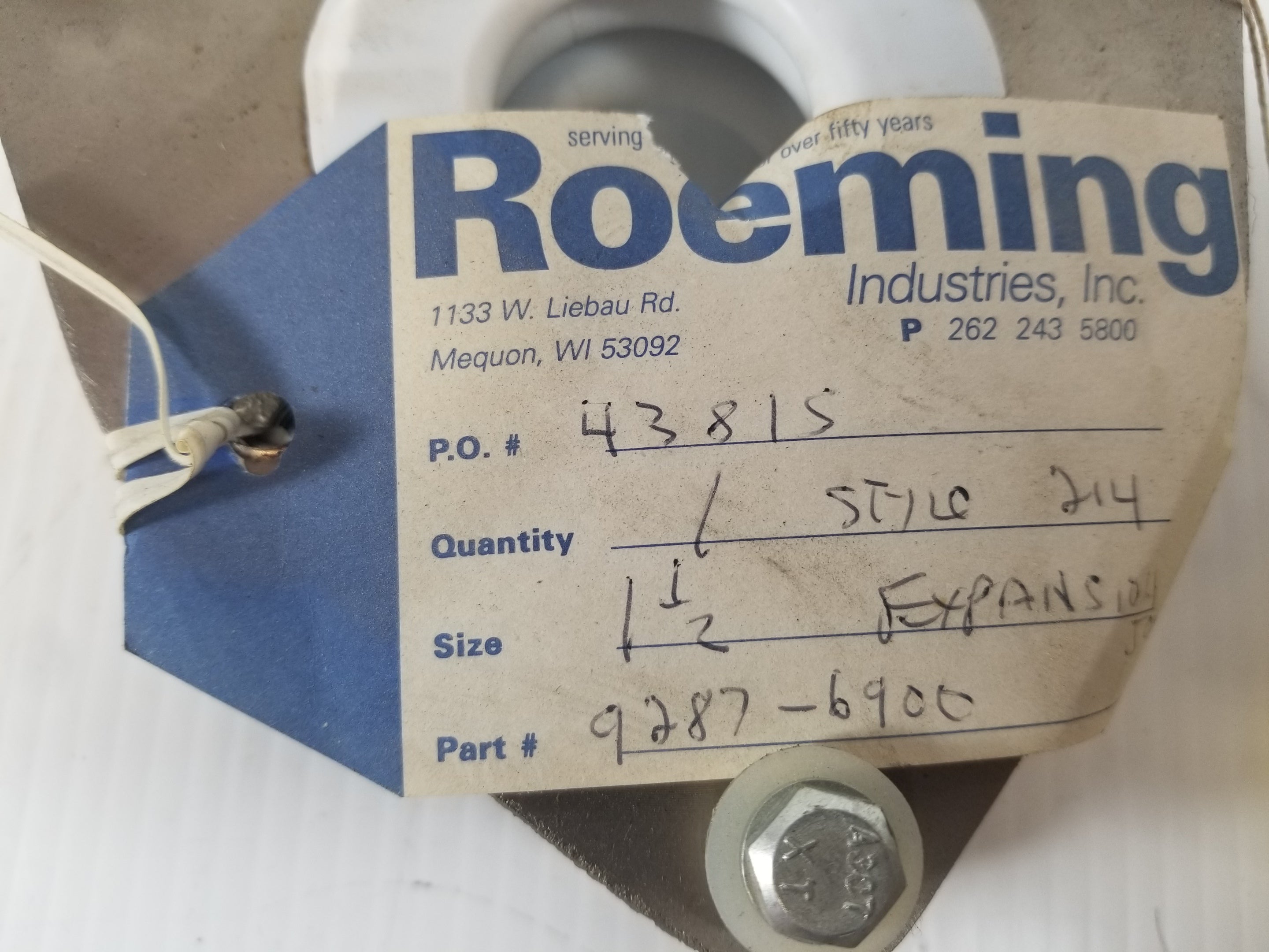 Gylock Gylon Type 214 Expansion Joint 1-1/2"