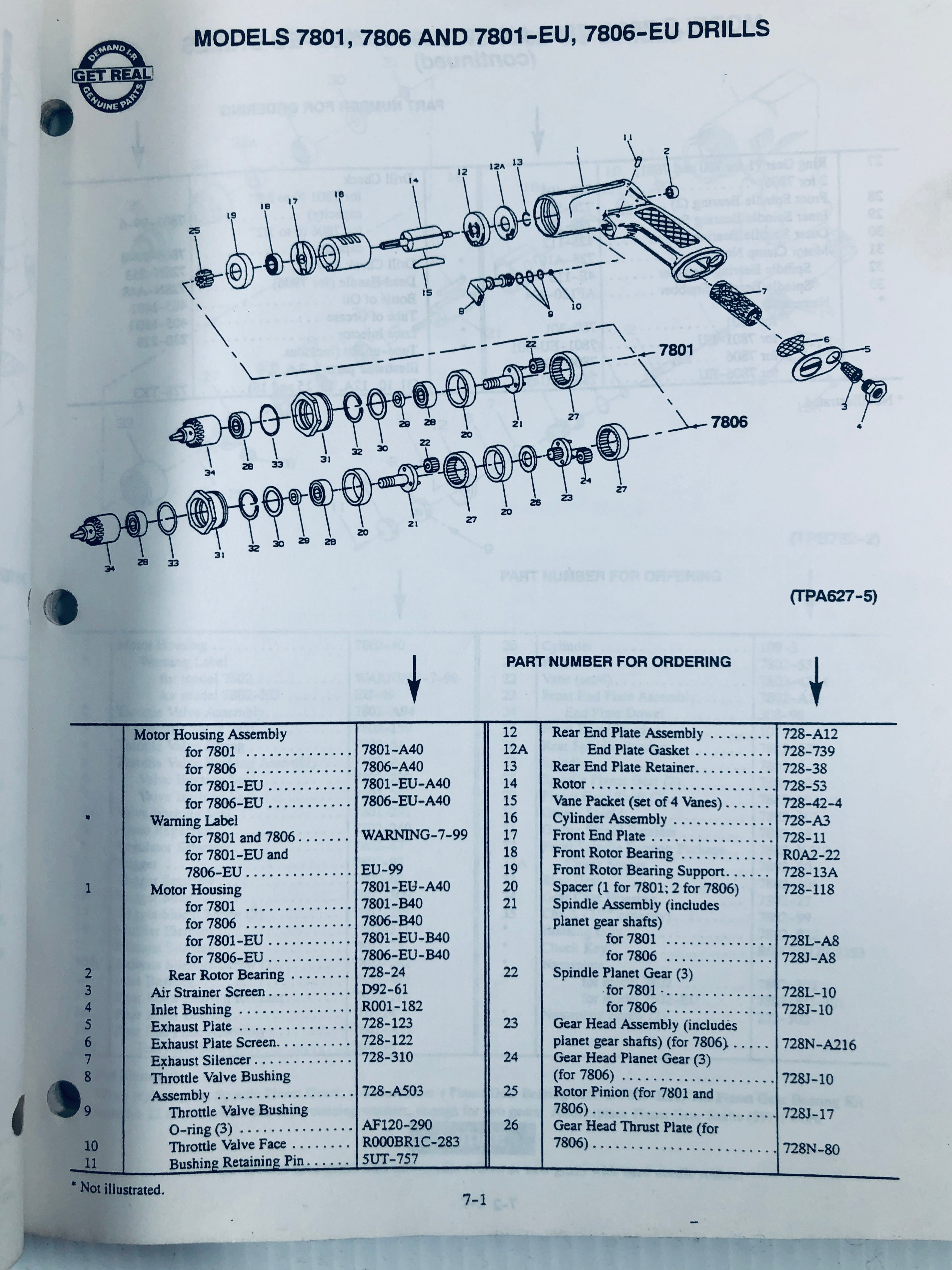 Ingersoll Rand Automotive Power Tools Parts Manual Illustrated