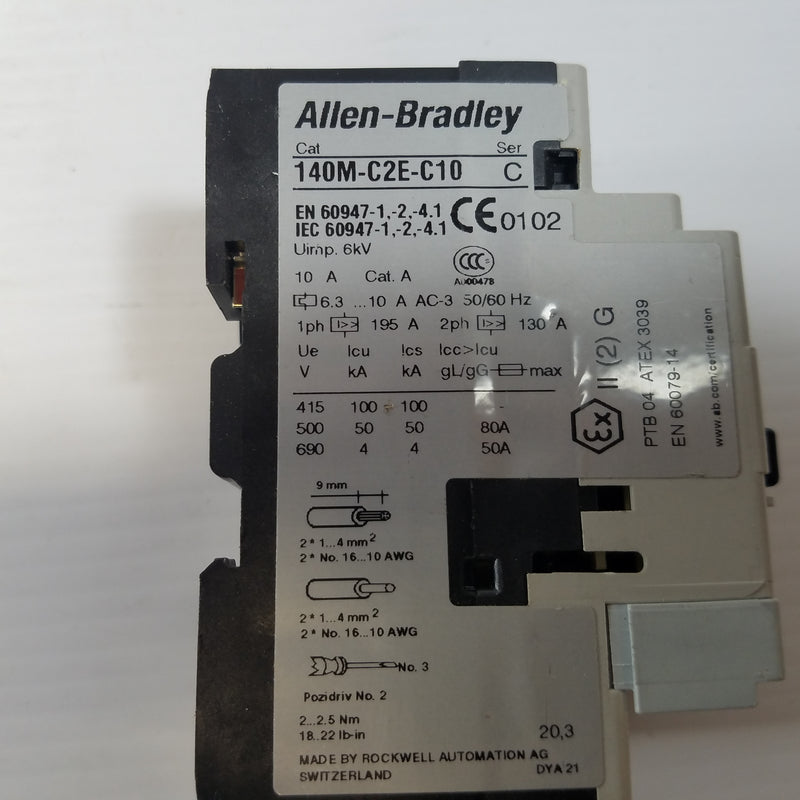 Allen-Bradley Motor Protection Circuit Breaker 140M-C2E-C10