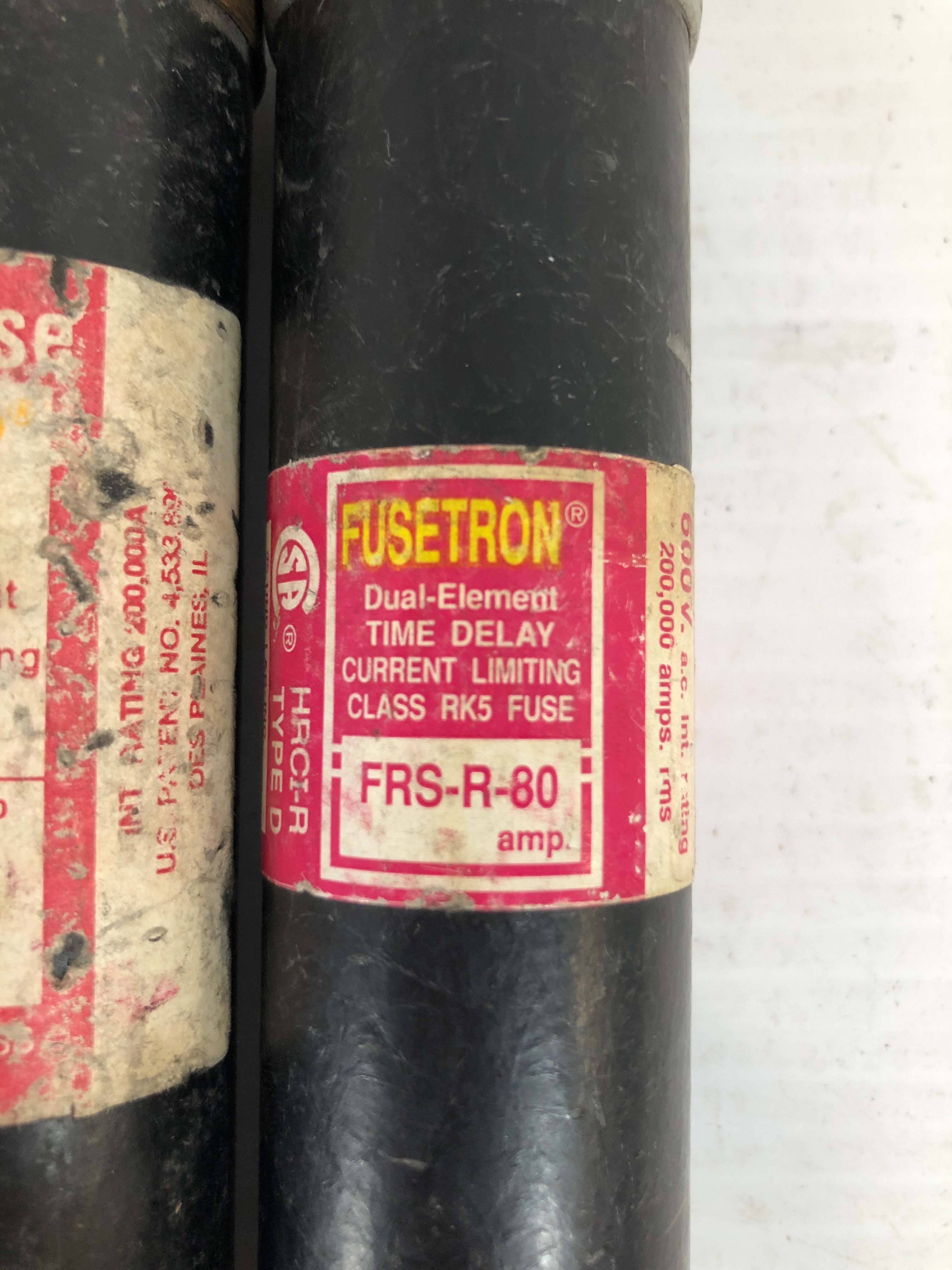 Bussman Fusetron FRS-R-80 Fuse - Lot of 2