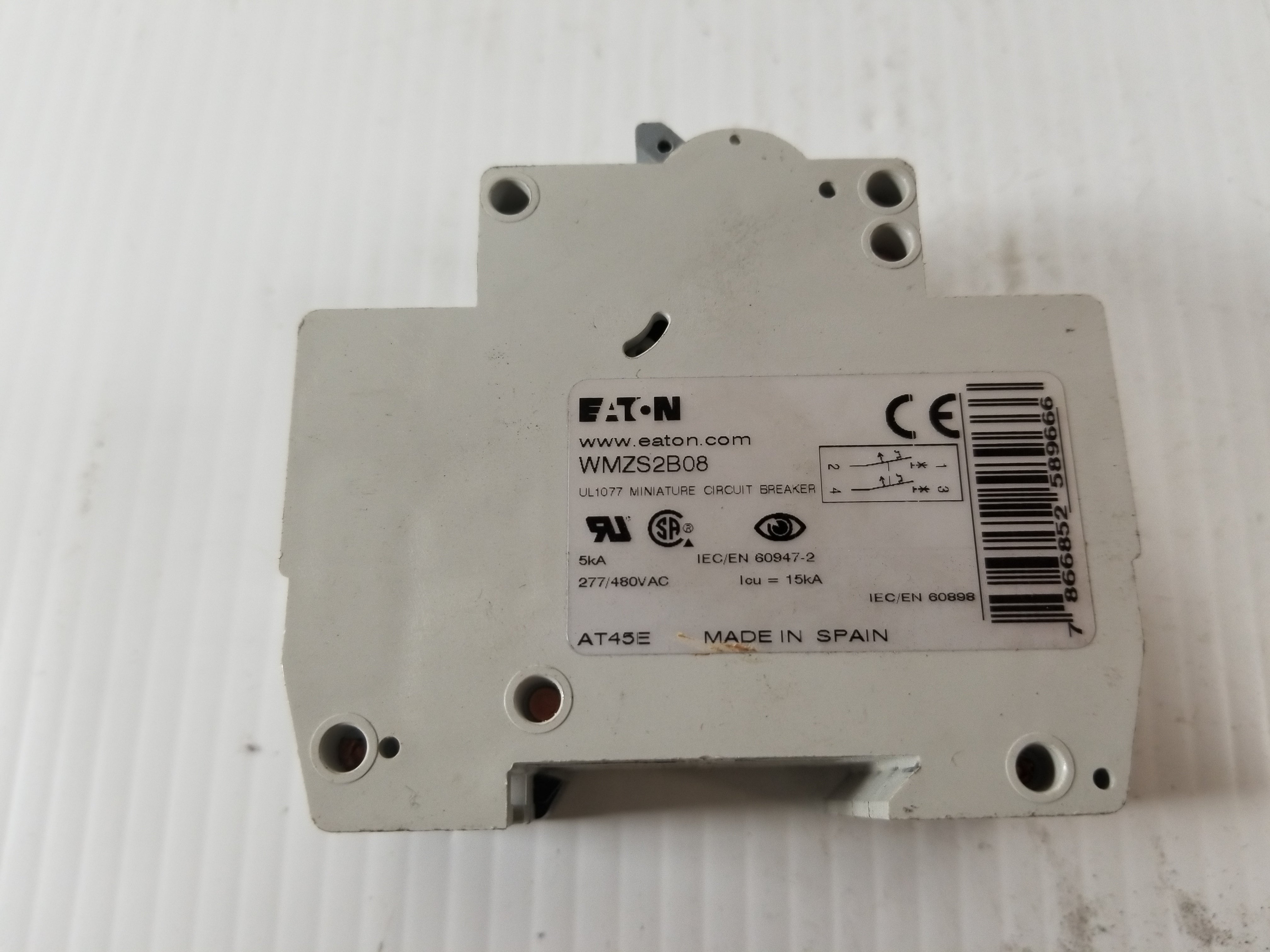Eaton WMZS2B08 2-Pole 8A Circuit Breaker