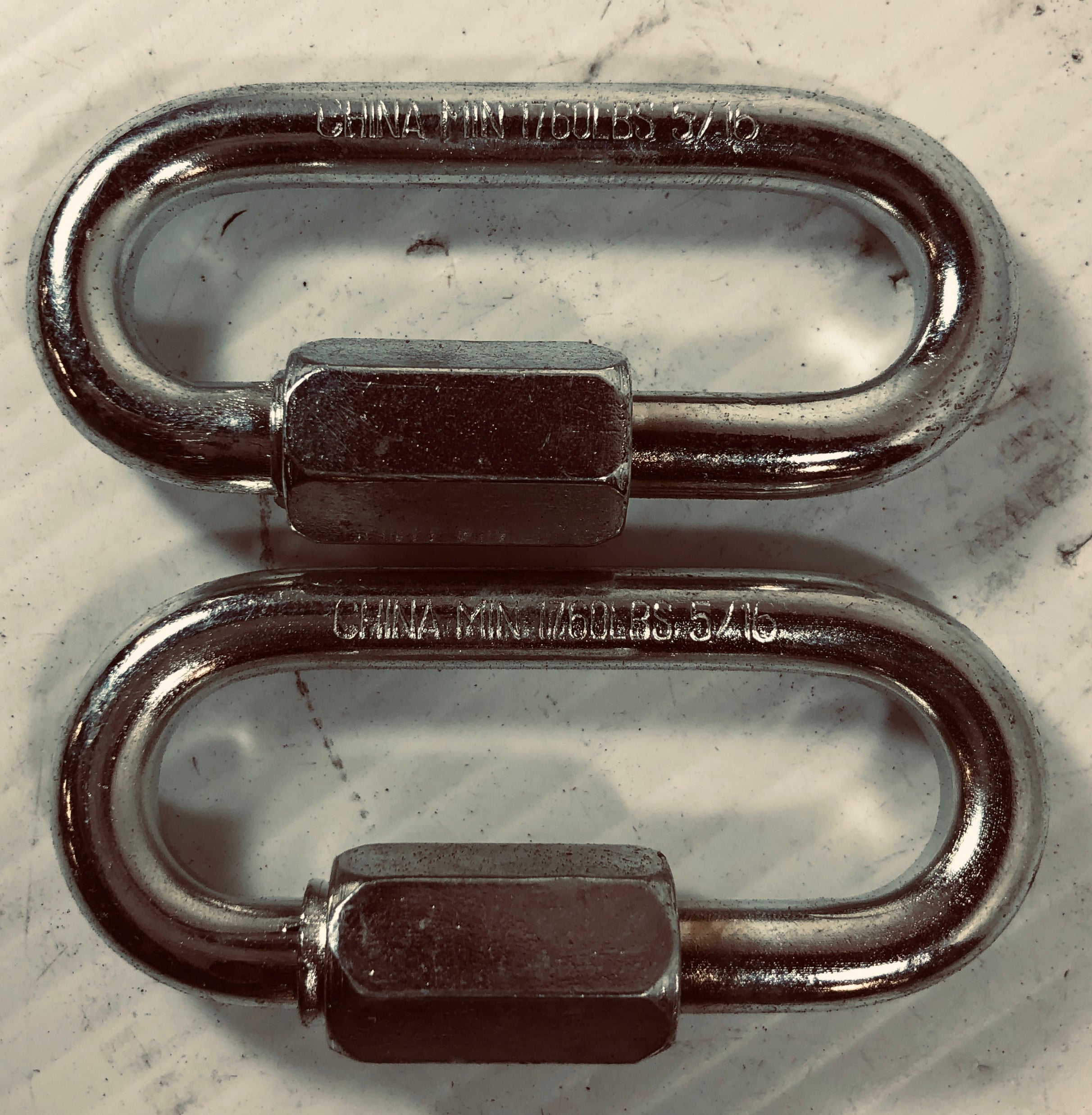 Oval Metal Carabiner 1760 Lbs. 5/16 - Lot of 2