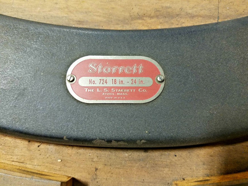 Starrett 18" - 24" Micrometer Set in Wooden Case - No Lid