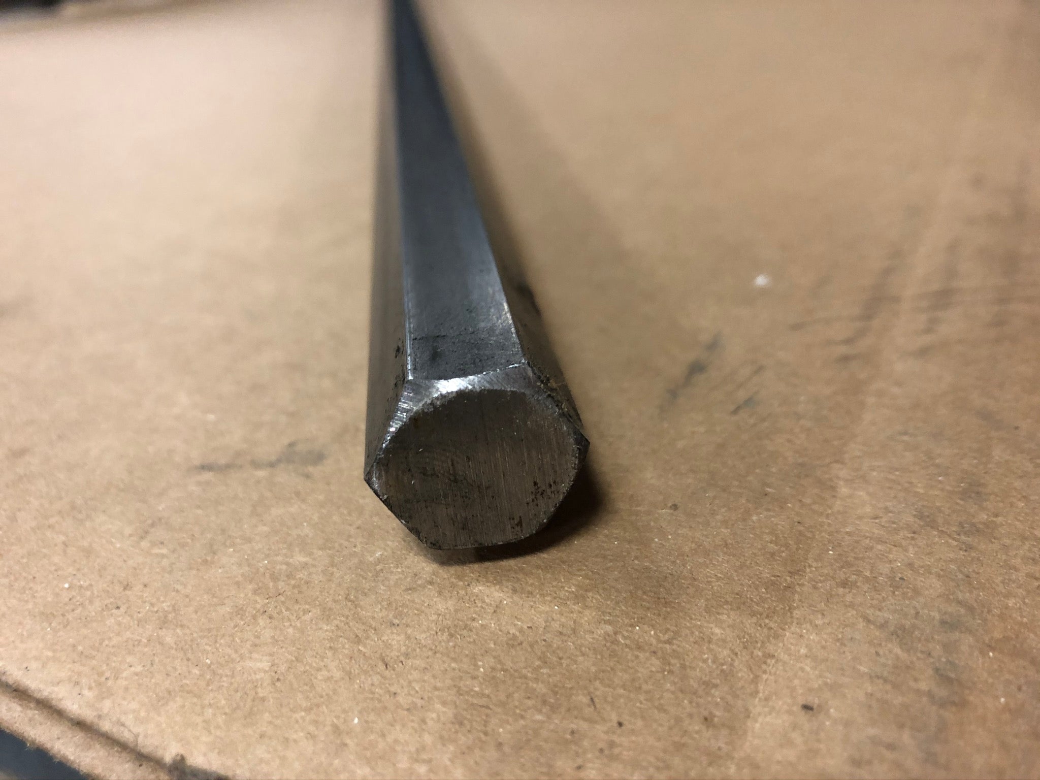 Hexagonal Bar Stock 0.67" Wide x 41" Long Rod Steel Metal Hex Hexagon Shaft