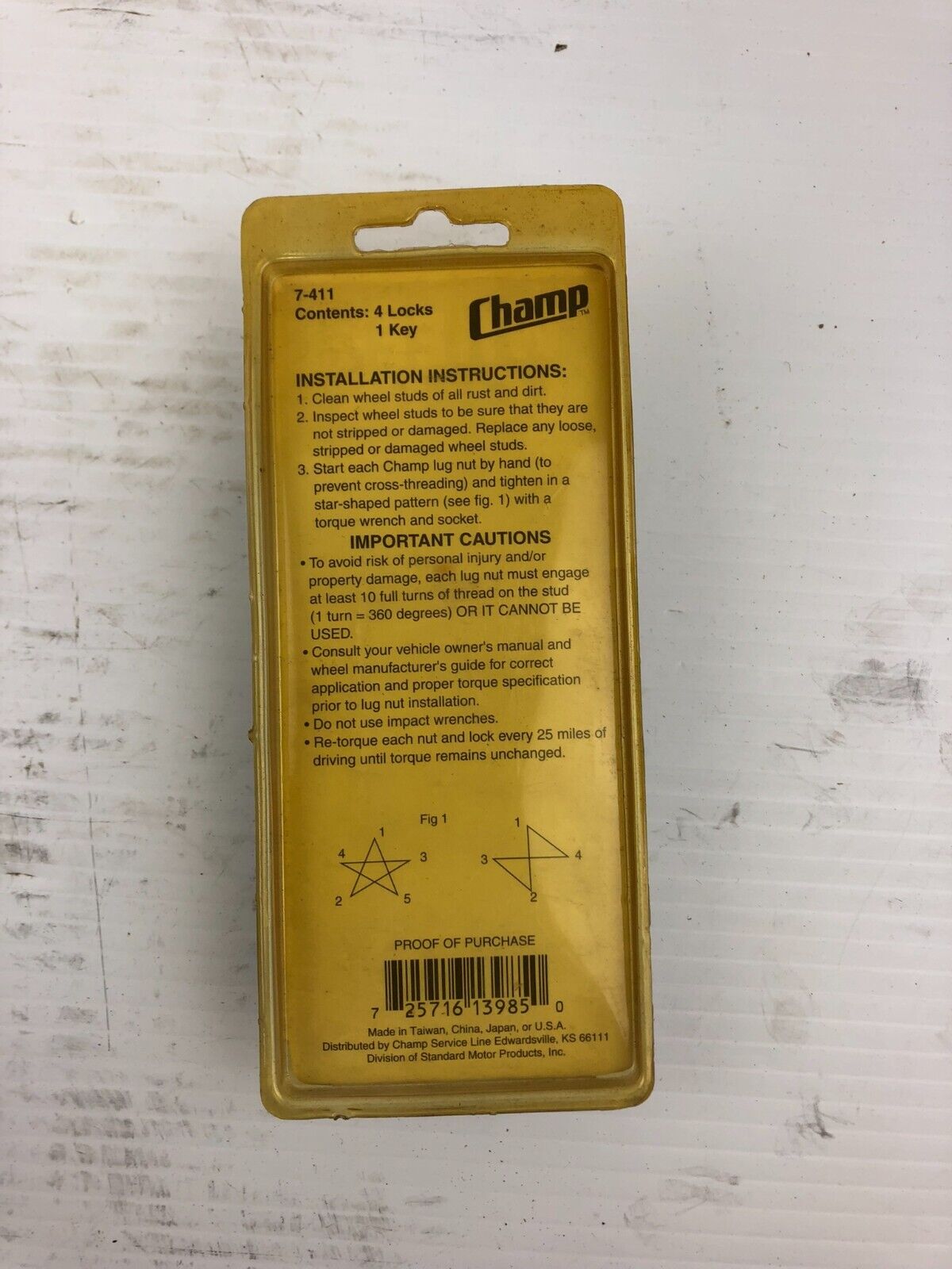 Champ 7-411 Wheel Locks Acorn 1/2" RH