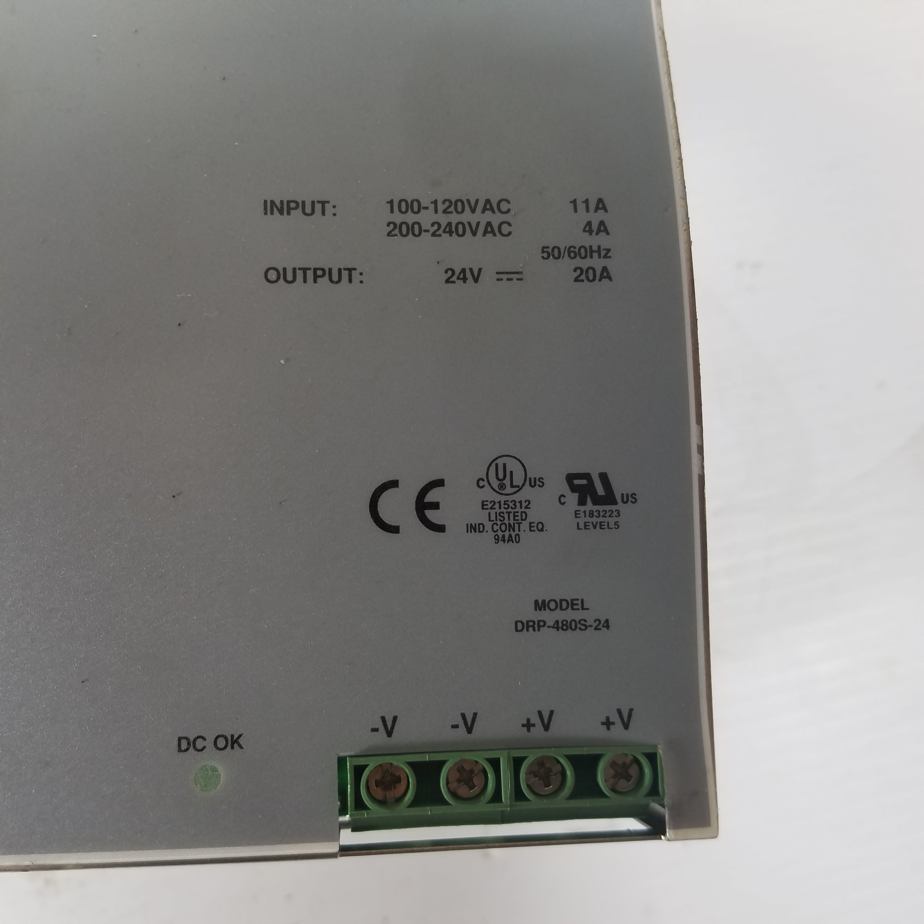 Altech PSP-480S24 Switching Regulator 24VDC 20A Bent Frame