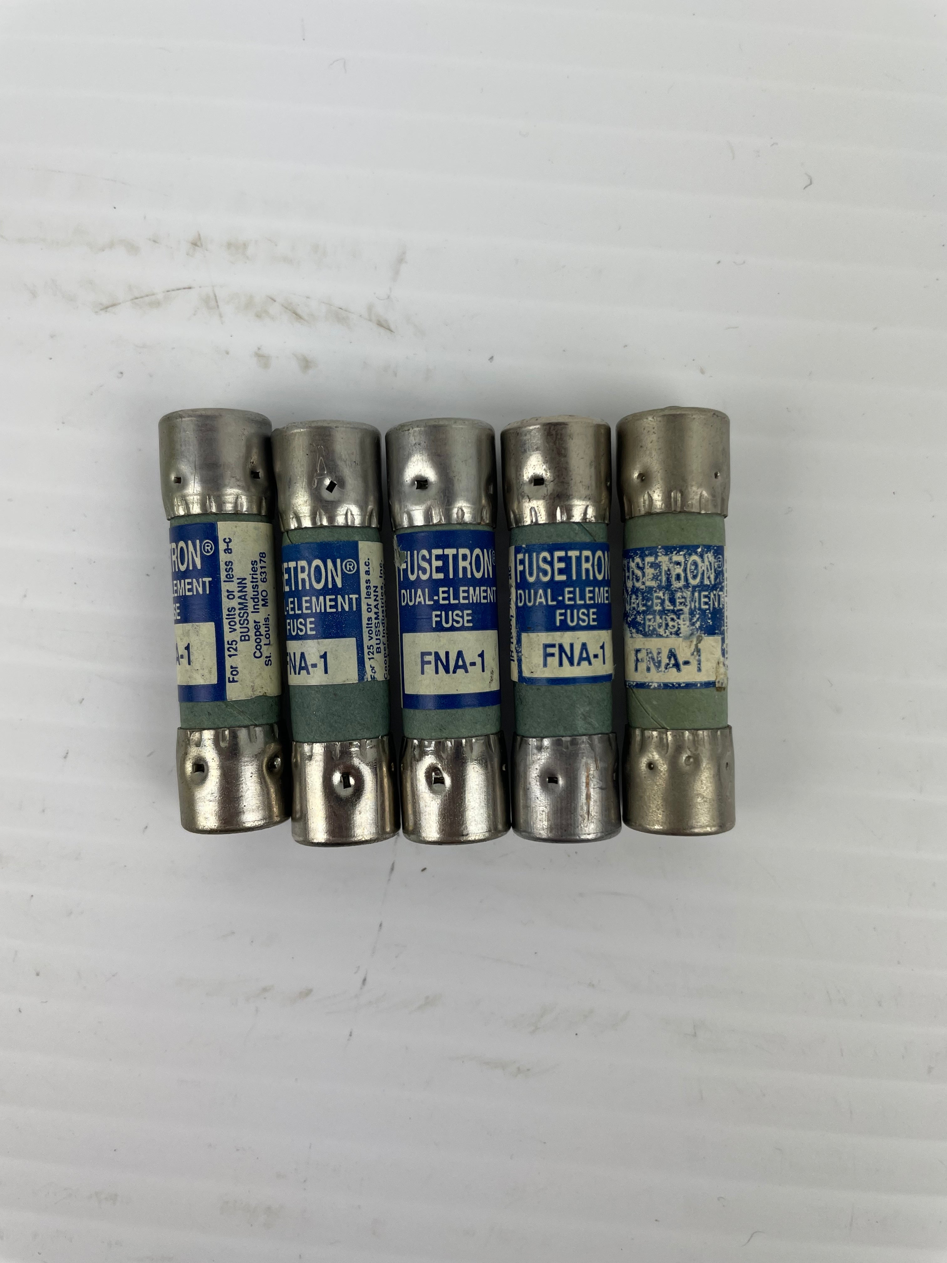 Fusetron FNA-1 Dual Element Fuses - Lot of 5
