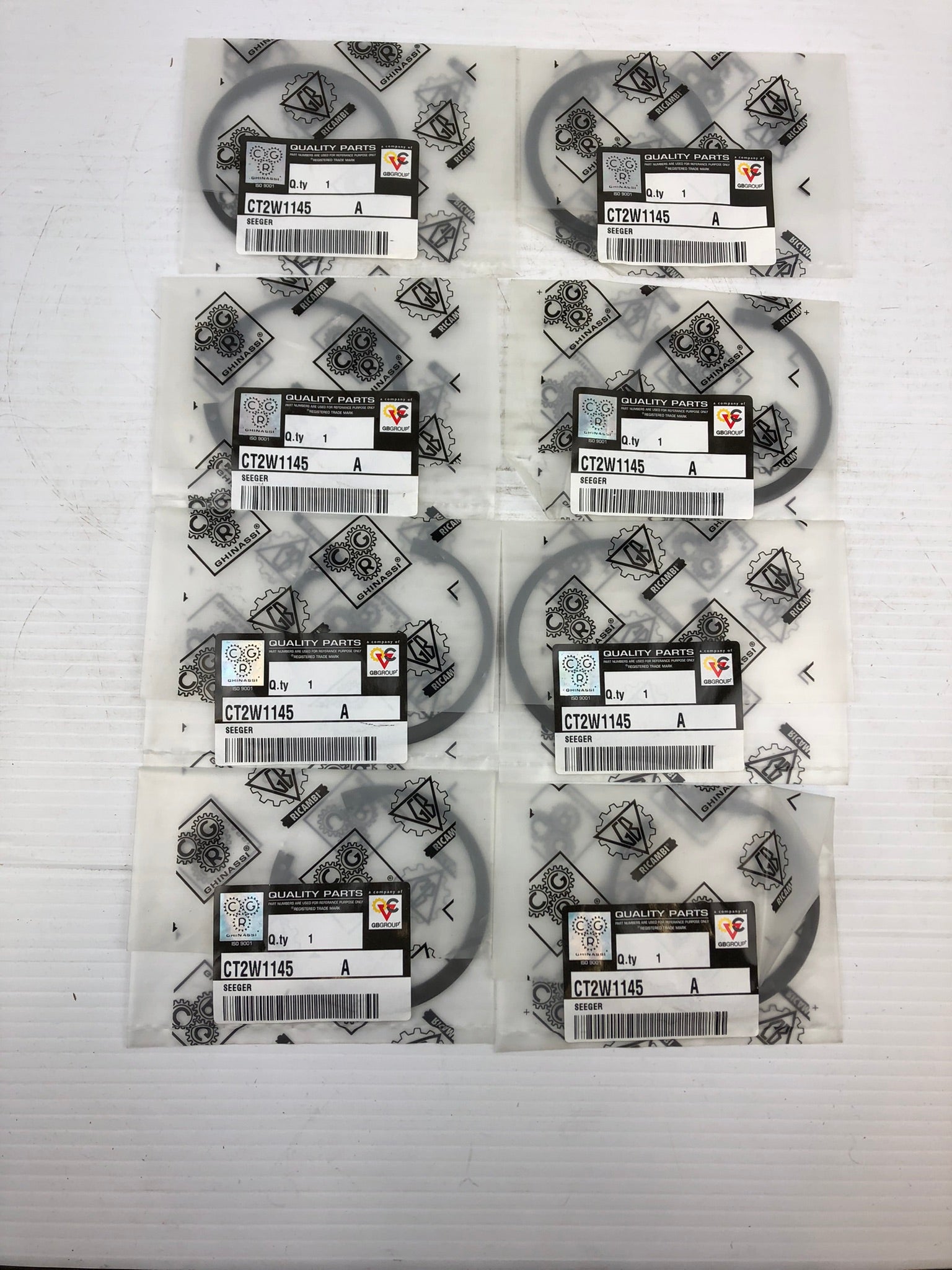 CGR CT2W1145 Retaining Ring 2W-1145 - Lot of 8