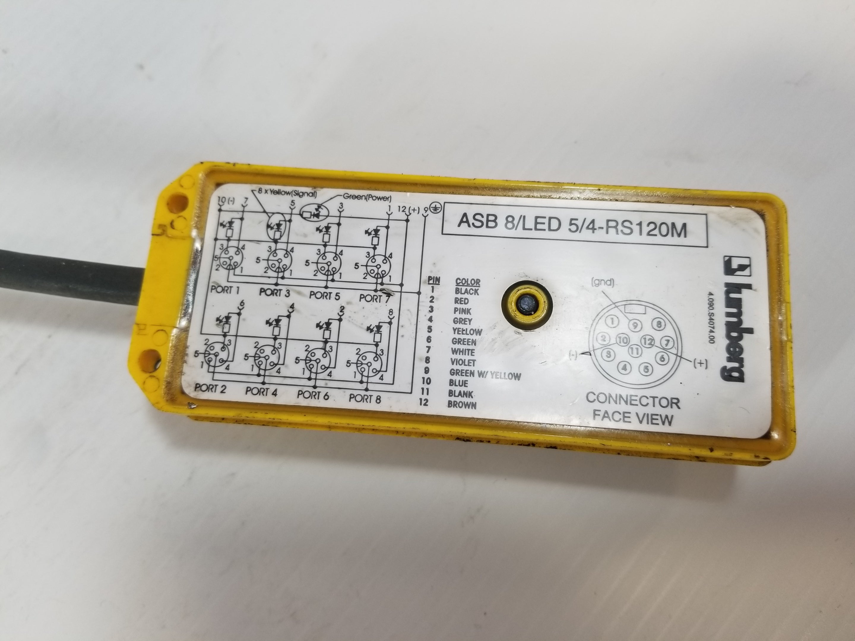 Lumberg ASB 8/LED 5/4-RS120M Sensor Distribution Box