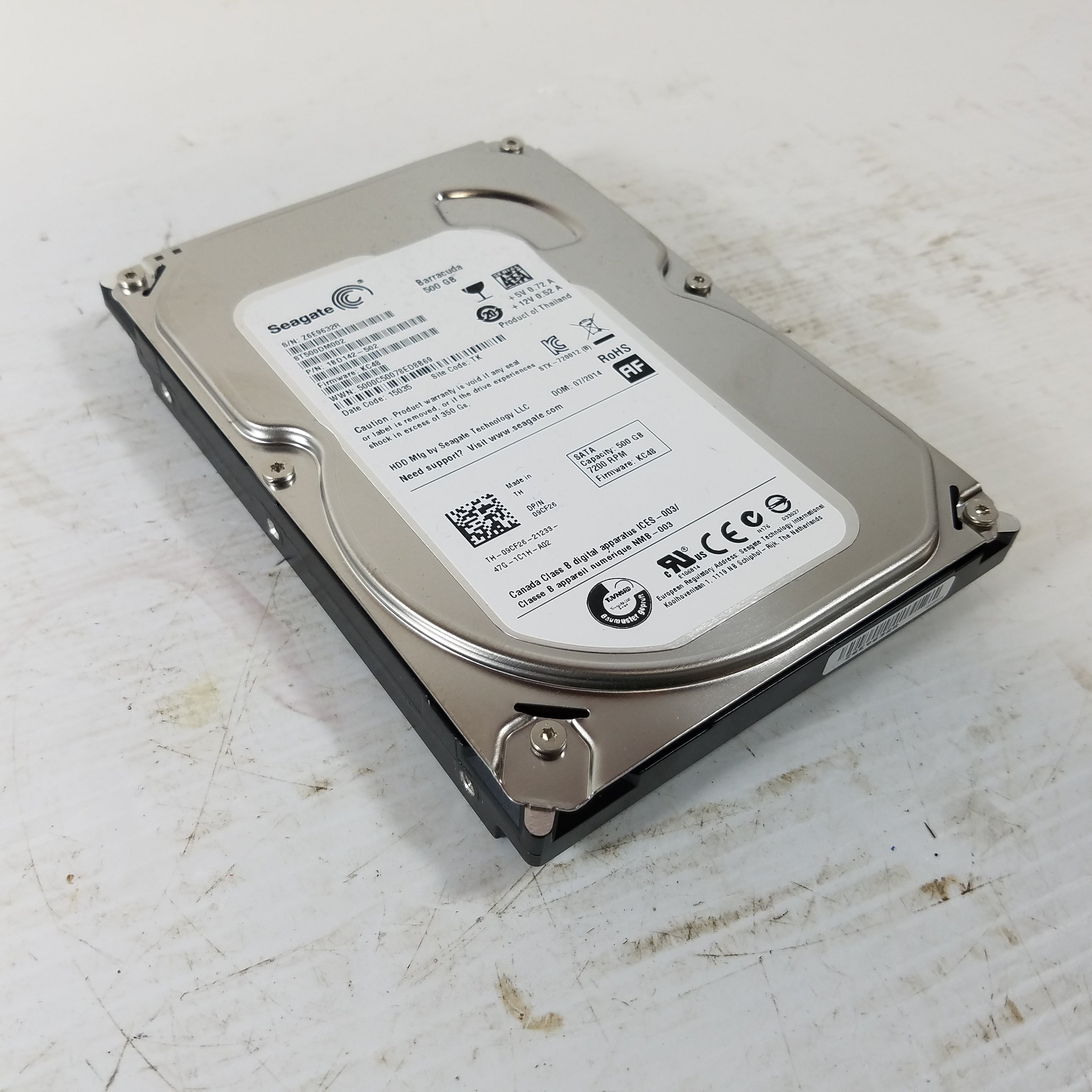 Seagate 09CF26 Barracuda 500GB SATA HDD 7200 RPM ST500DM002