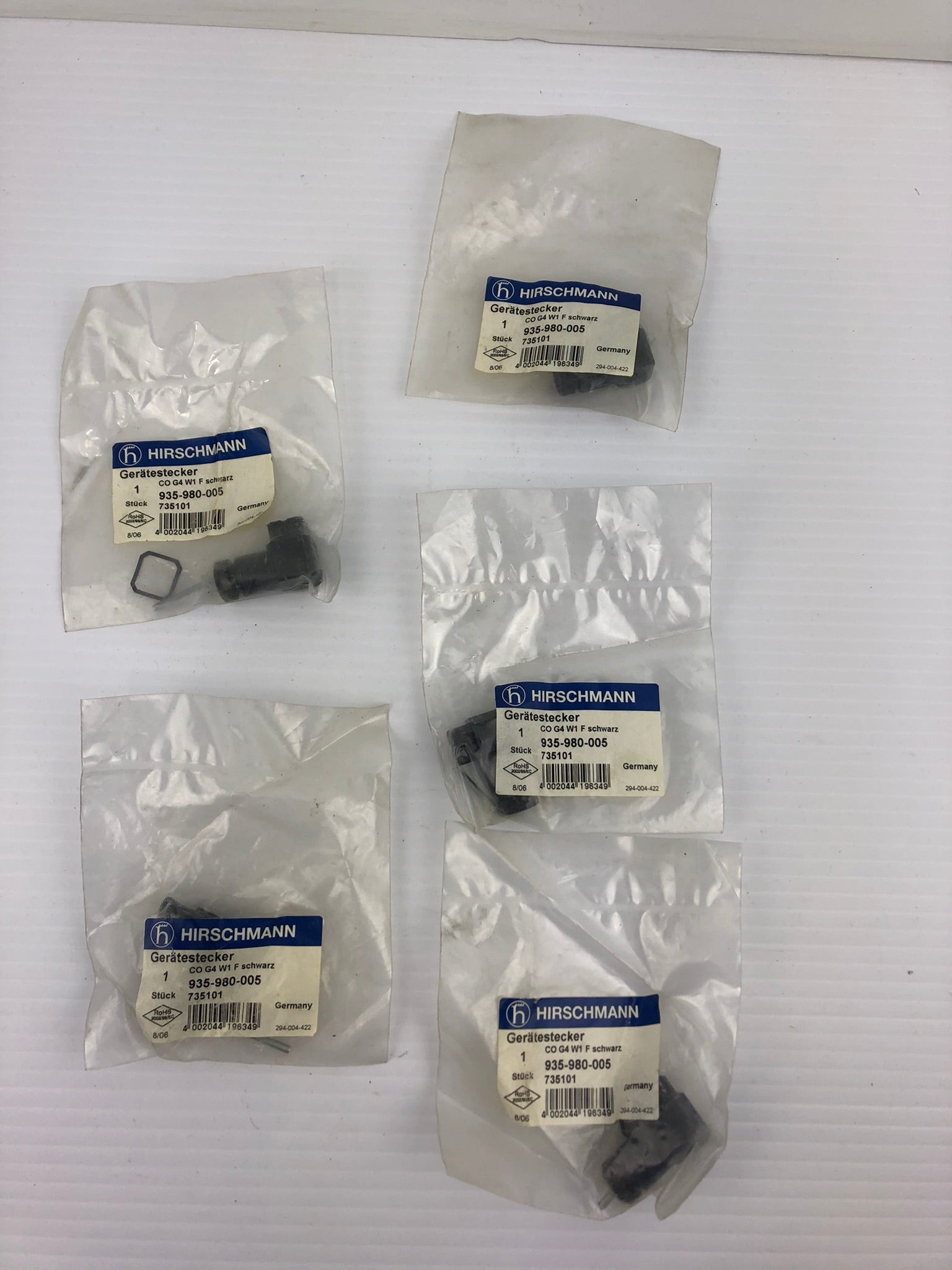 Hirschmann 935-980-005 Cable Socket + Seal - Lot of 5