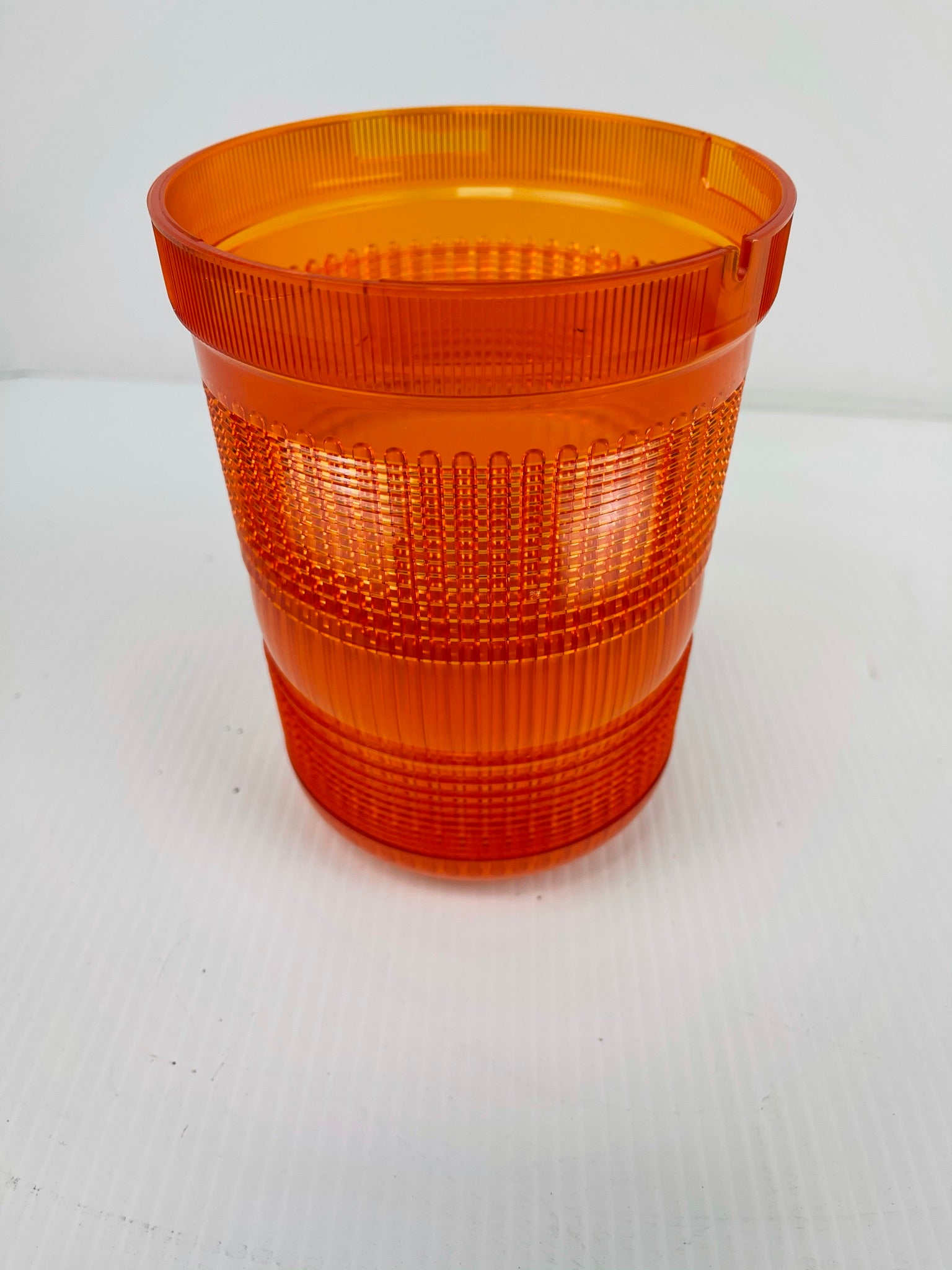 Orange Beacon Lens Light Cover Twist Lock 4" ID x 4-1/2" OD x 6-1/4" Tall