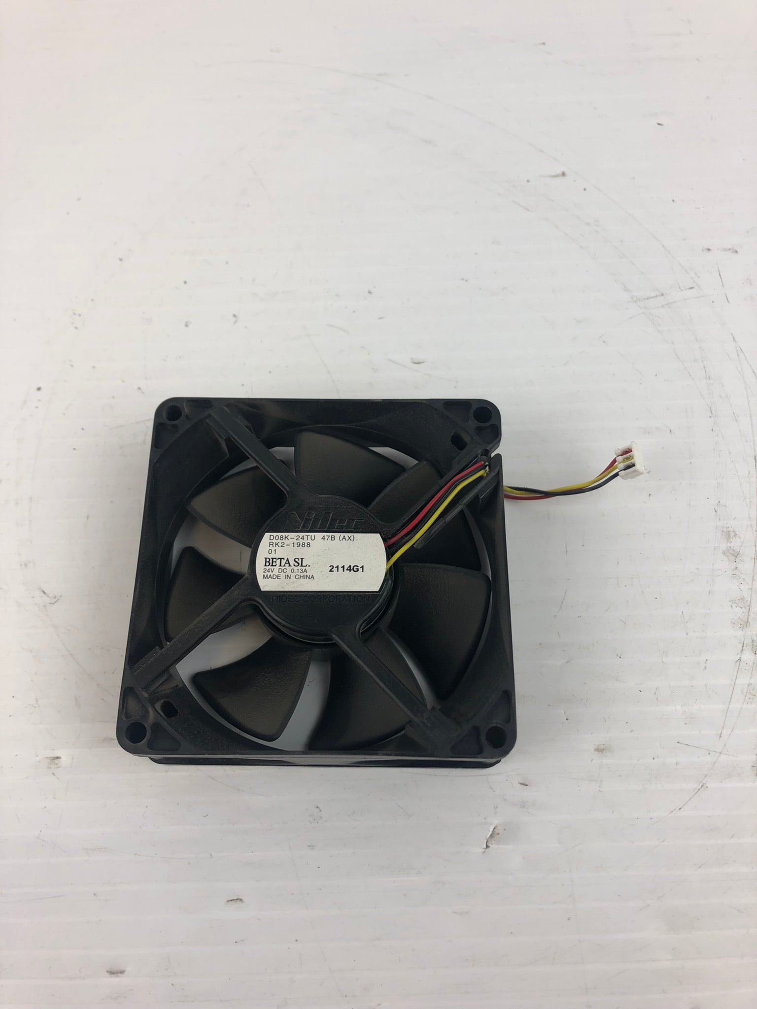 Nidec D08K-24TU Cooling Fan 24V DC - Pulled from Laser Jet Printer 600 M601