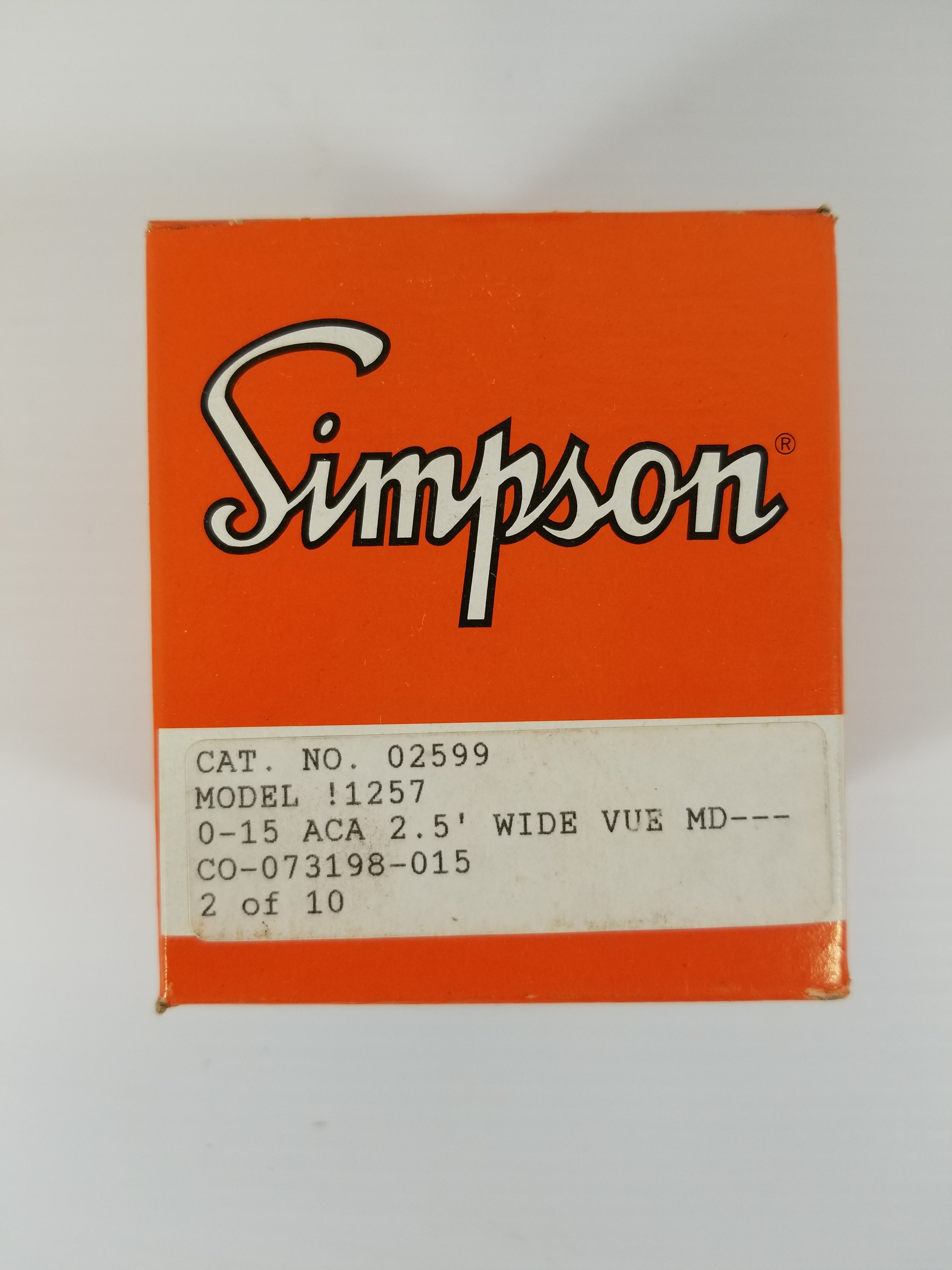 Simpson Gauge 0-15 ACA Amp Meter 02599 / 1257