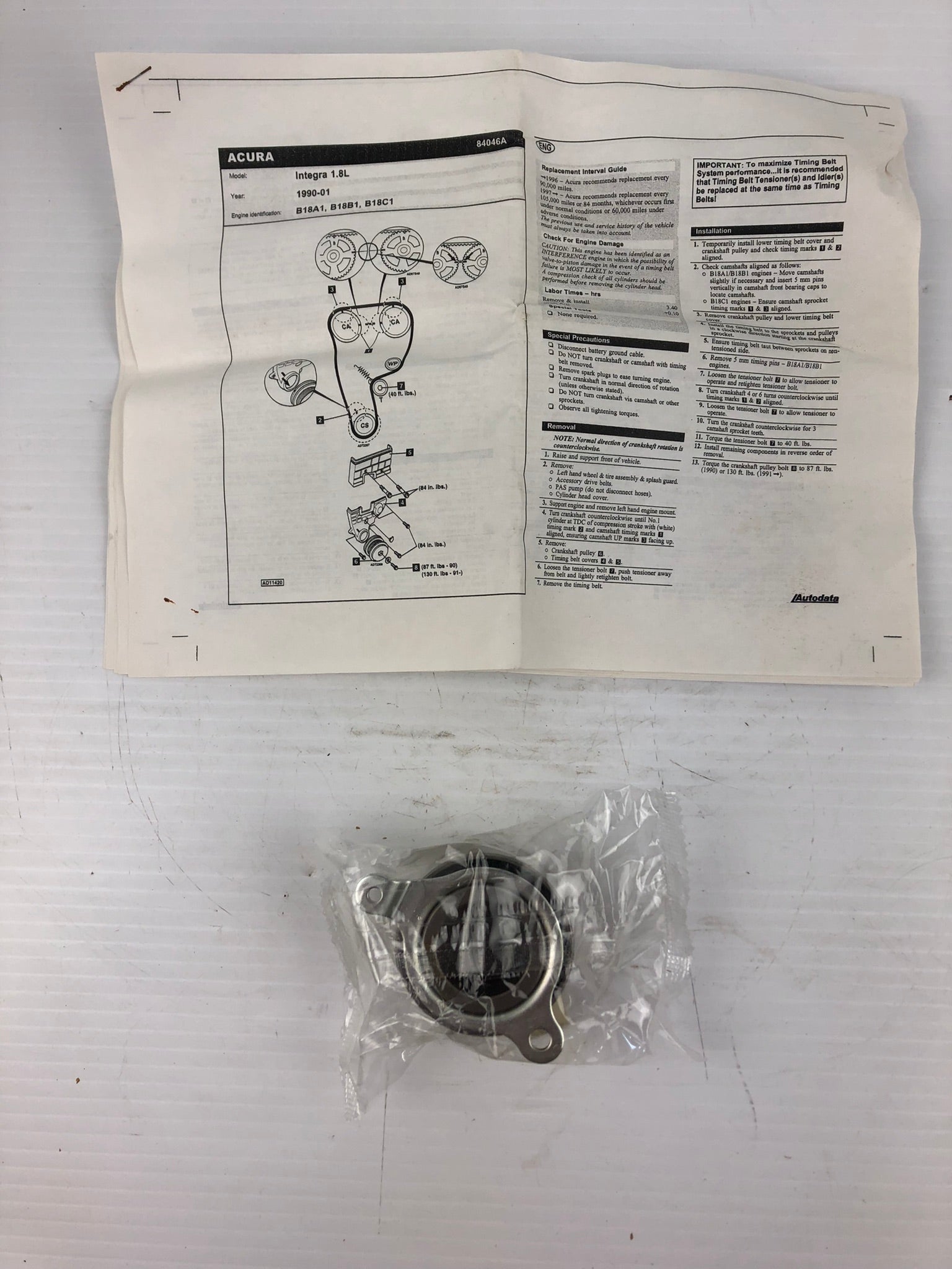 Dayco 84046 Engine Timing Belt Component Kit 85262