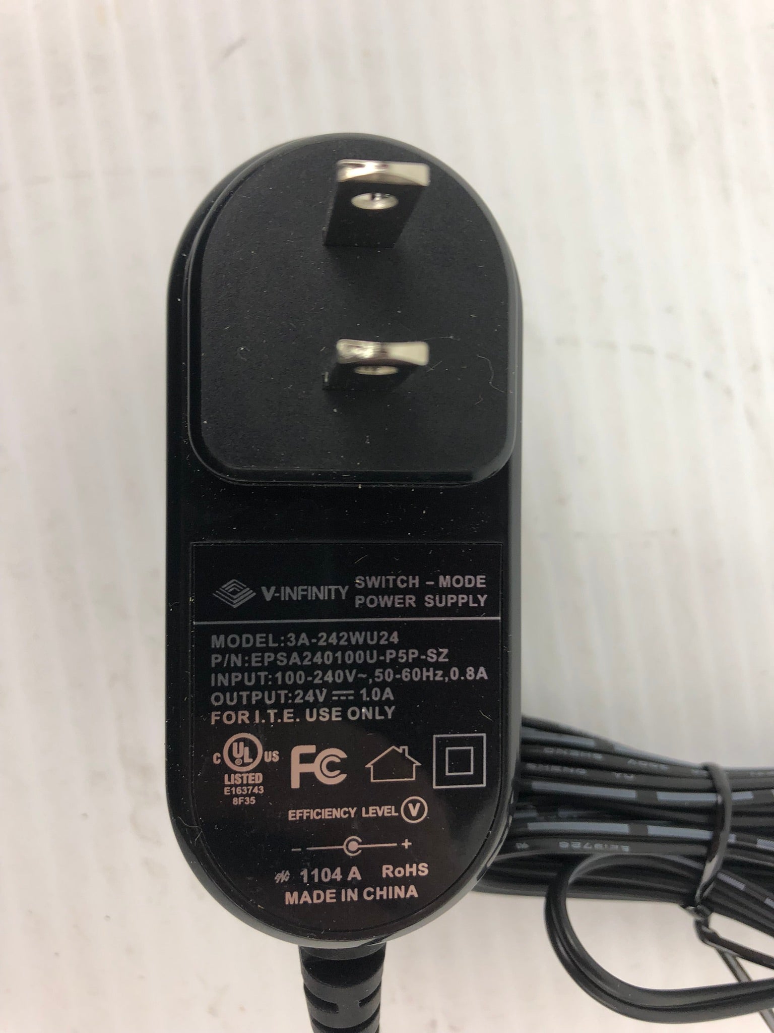 V-Infinity 3A-242WU24 Switch Mode Power Supply EPSA240100U-P5P-SZ