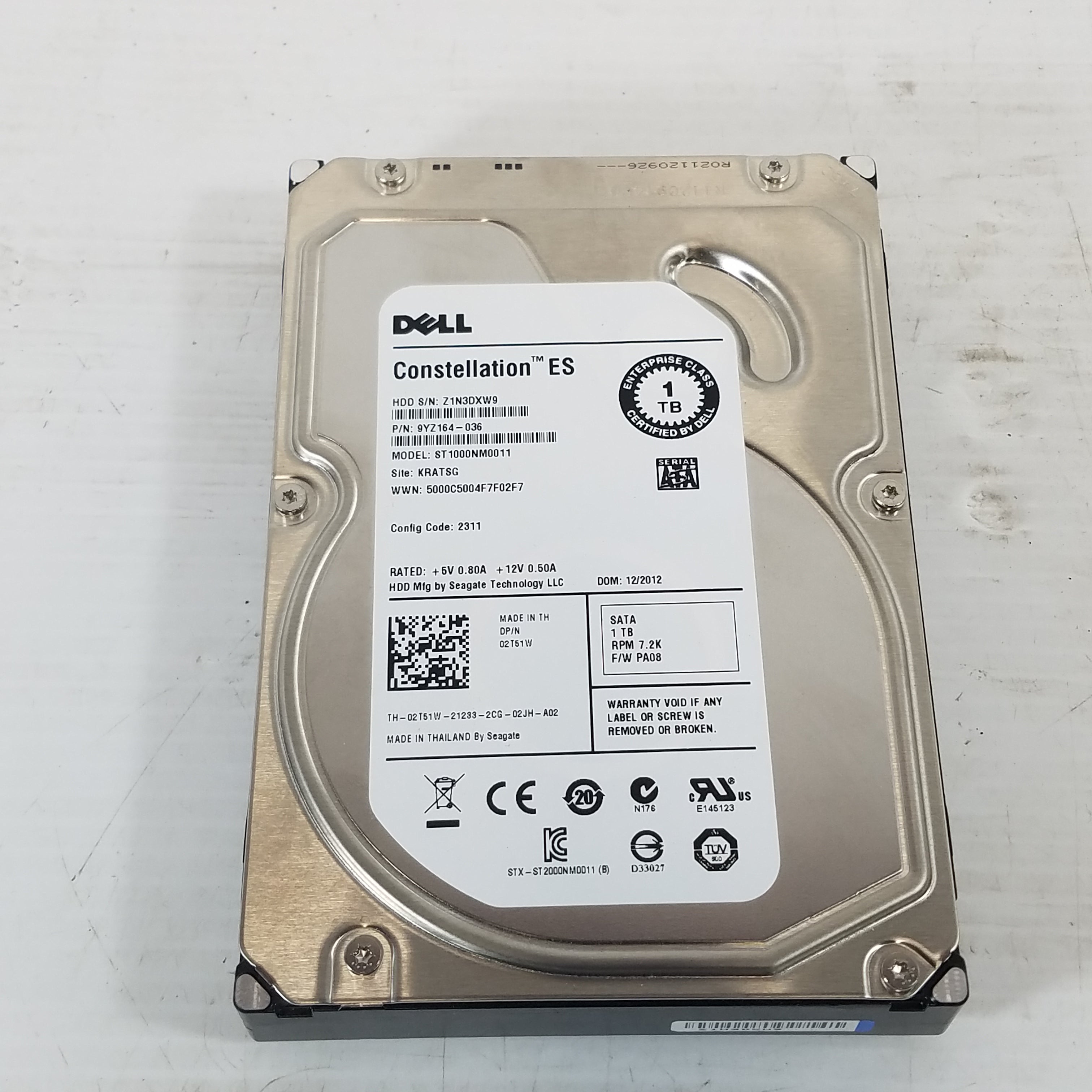 Dell SATA HDD Constellation ES 1TB 7200 RPM 9YZ164-036