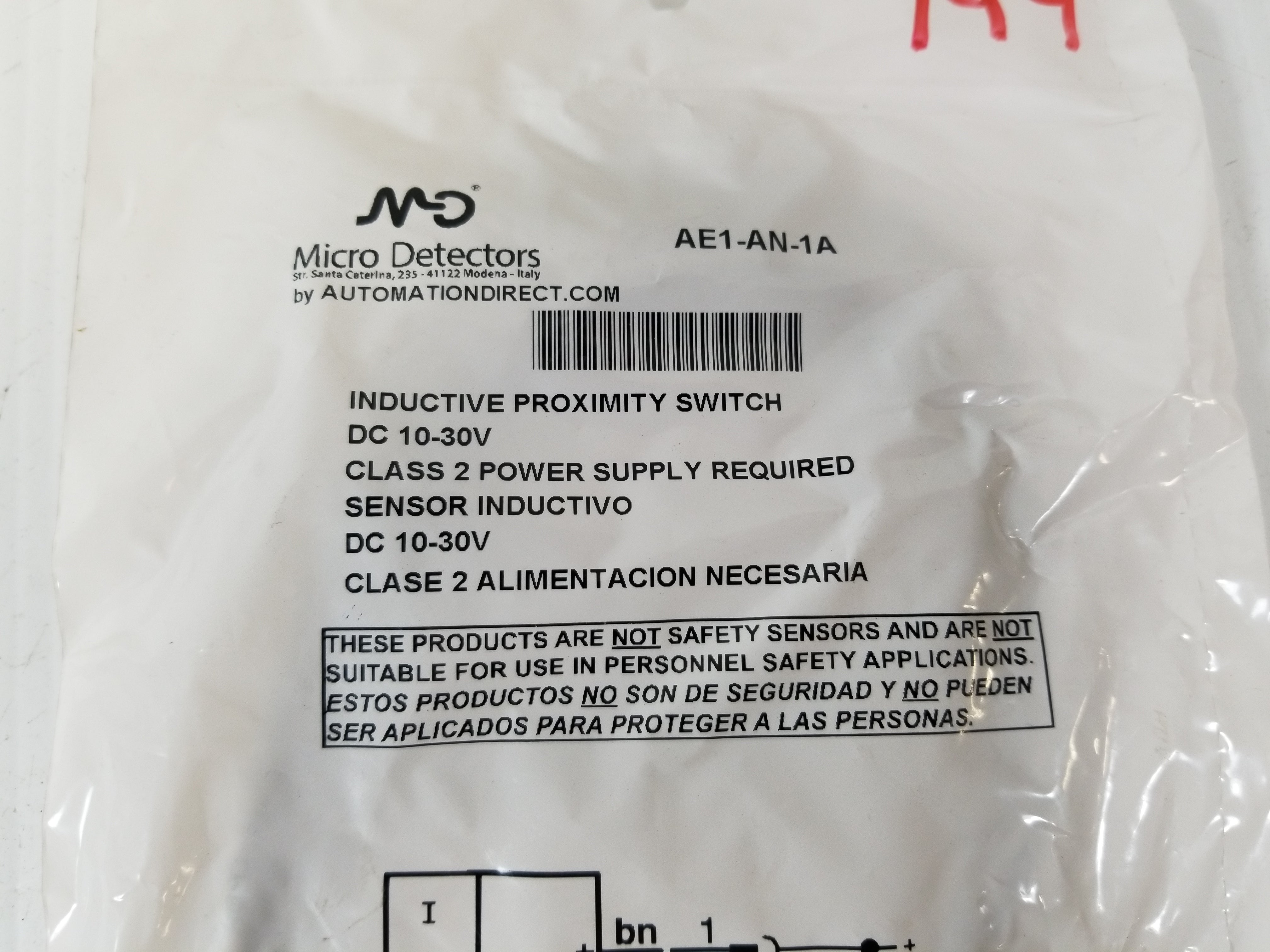 Automation Direct AE1-AN-1A Inductive Proximity Sensor