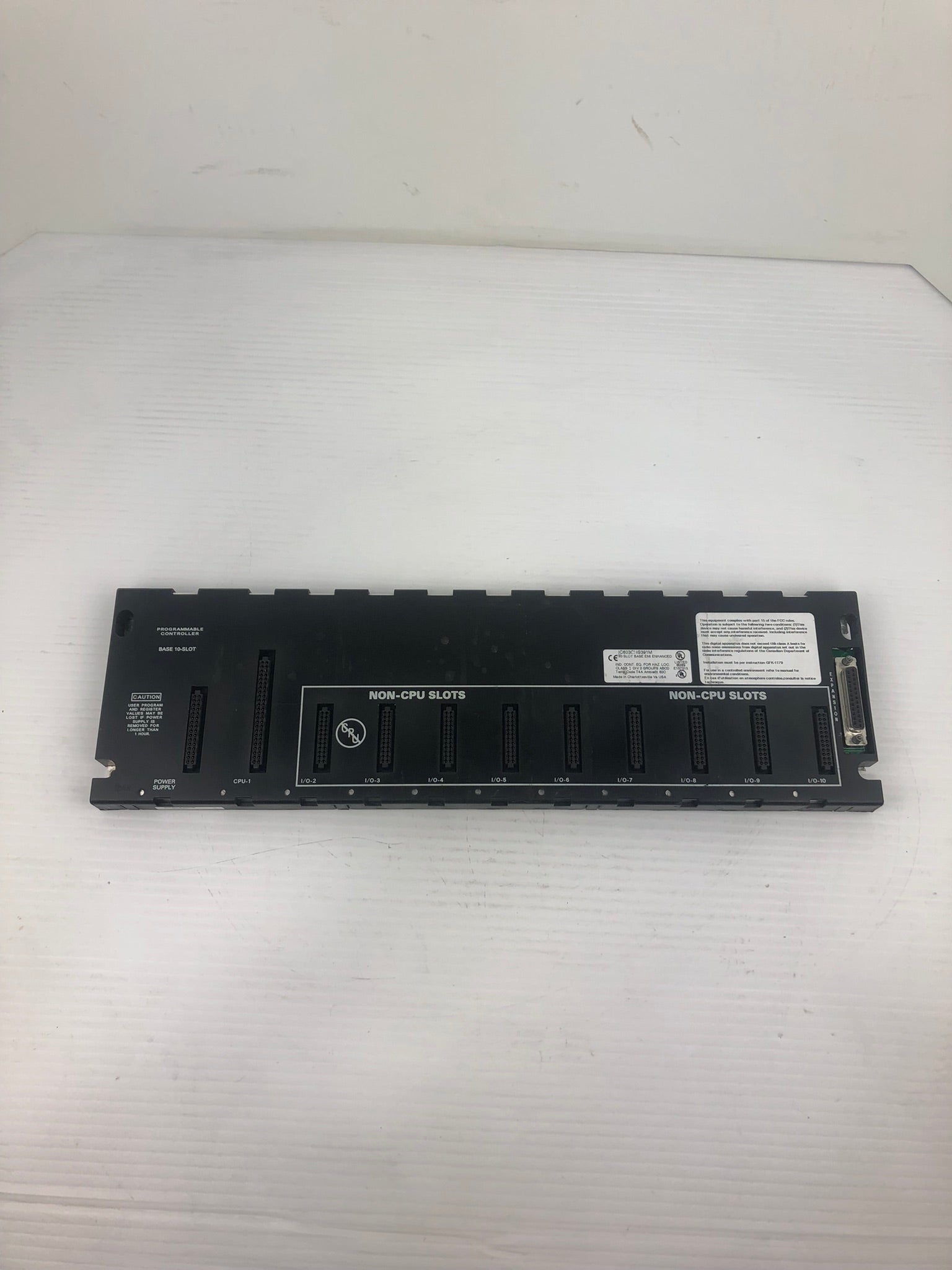GE Fanuc IC693CHS391M 10 Slot Base EMI Enhanced