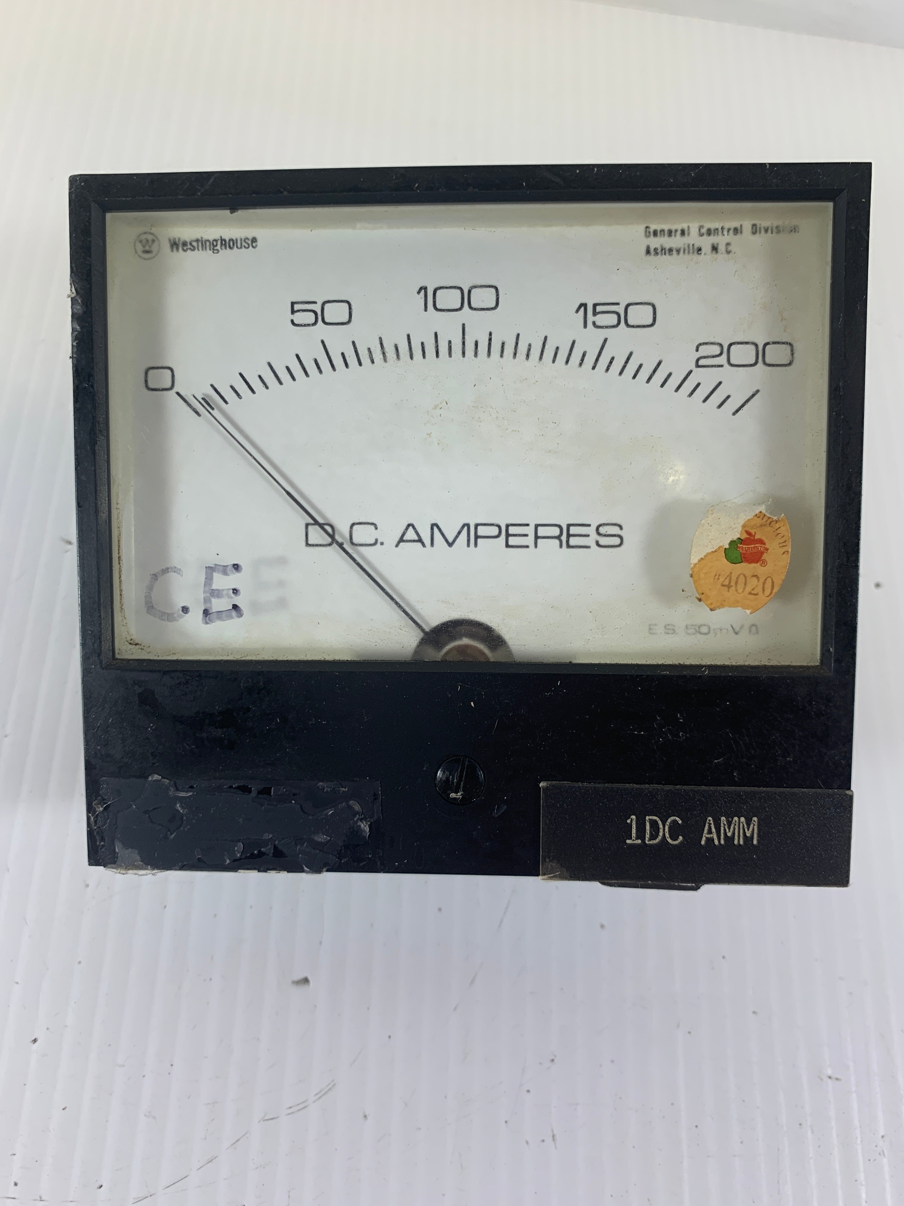 Westinghouse Crompton Meter Gauge 0-200 Type 237 01AA ECAL