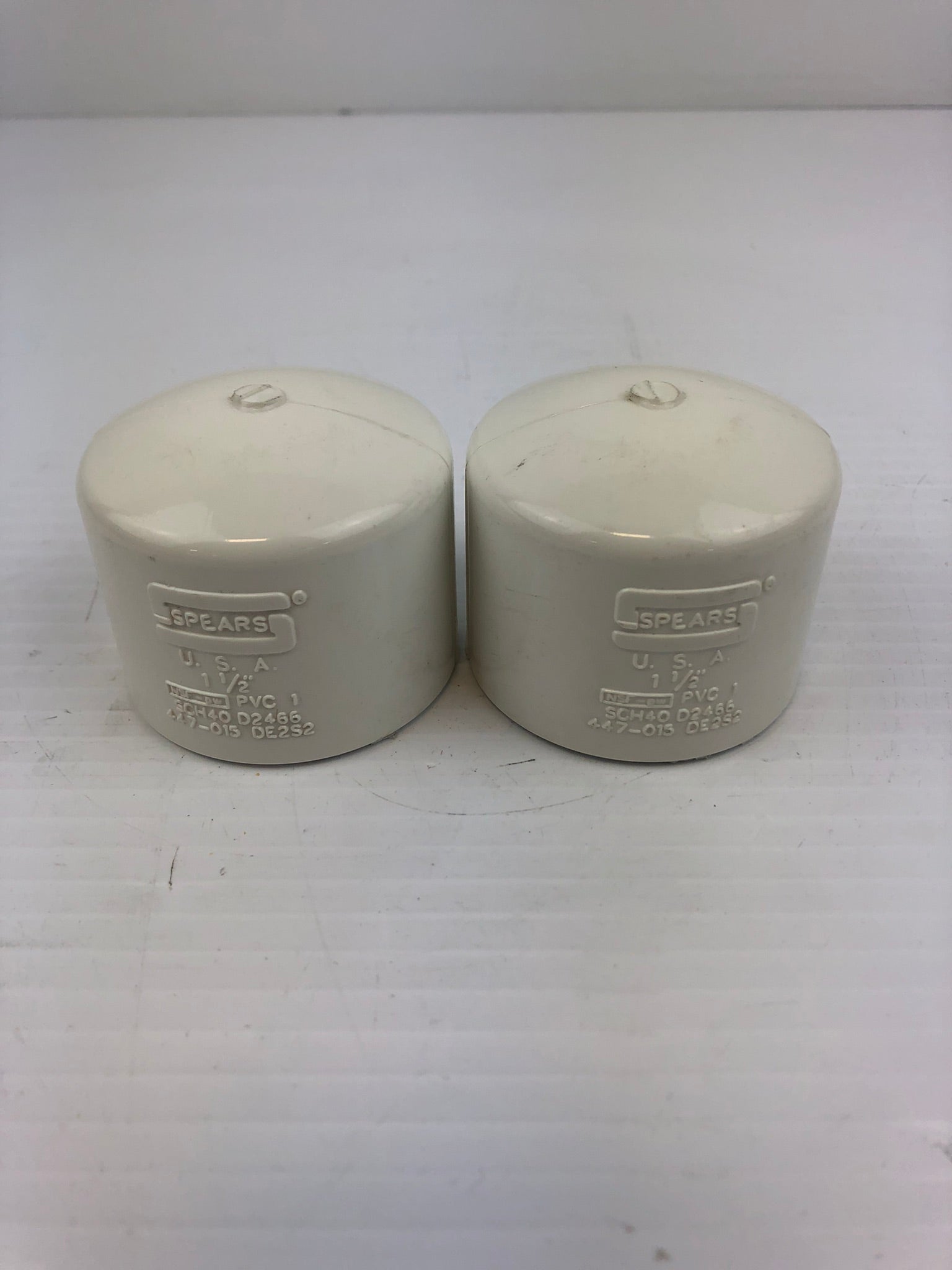 Spears 447-015 1 1/2" Pipe Cap PVC SCH40 D2466 (Lot of 2)