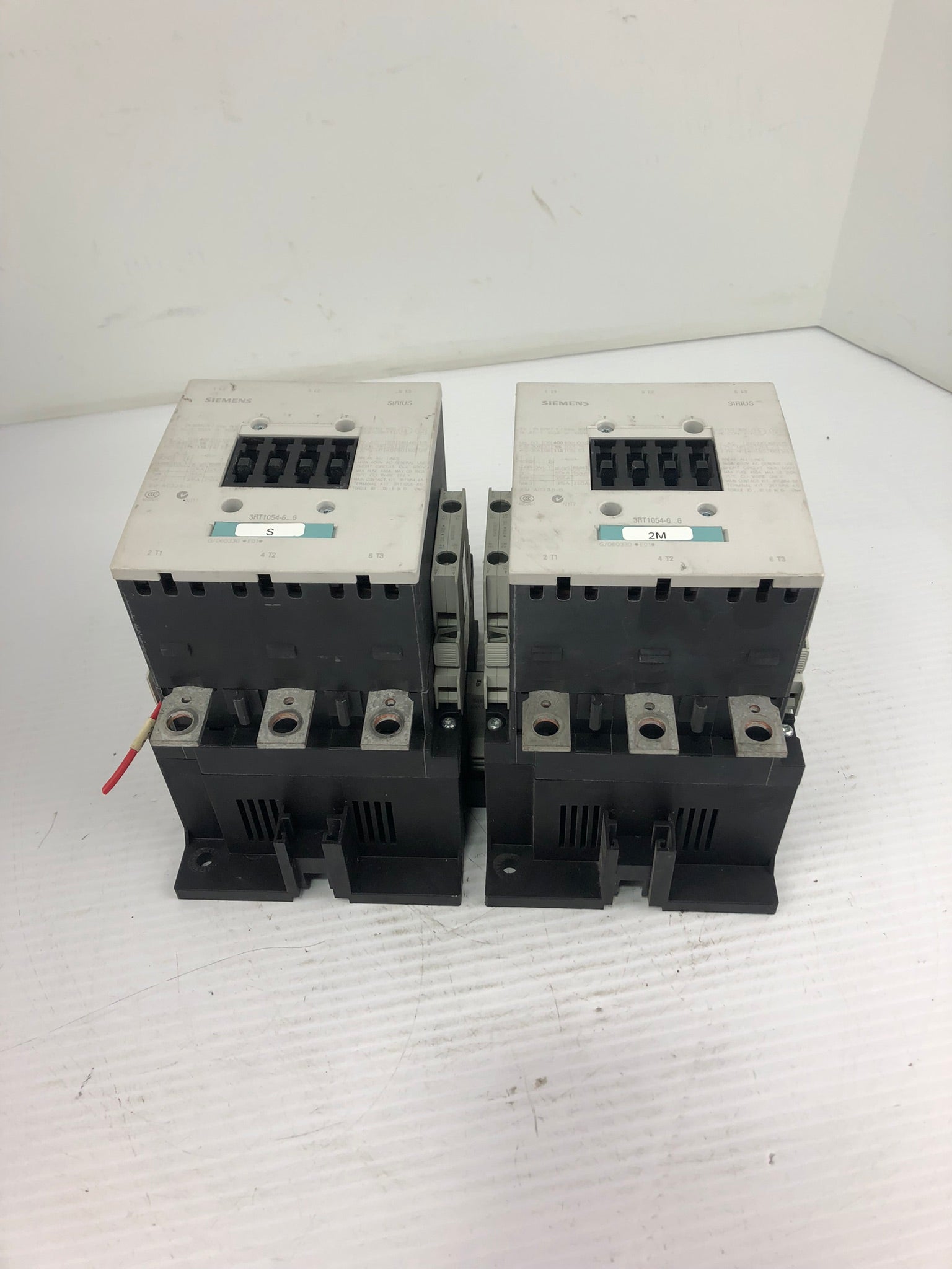 Siemens 3RT1054-6...6 Motor Starter / Contactors - Lot of 2 Connected Together