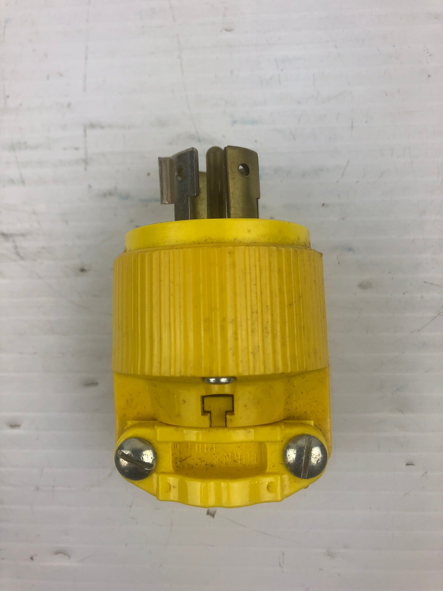 Pass & Seymour Turn & Pull Electrical Plug Receptacle Yellow