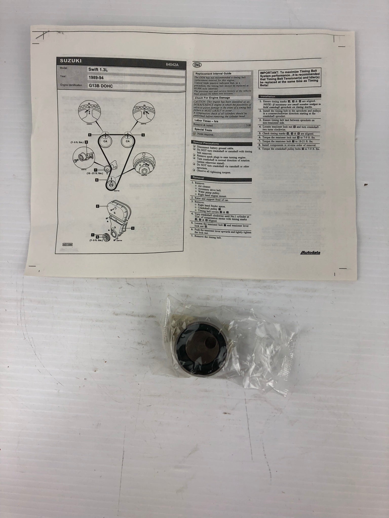 Dayco 84042 Engine Timing Belt Component Kit 85221