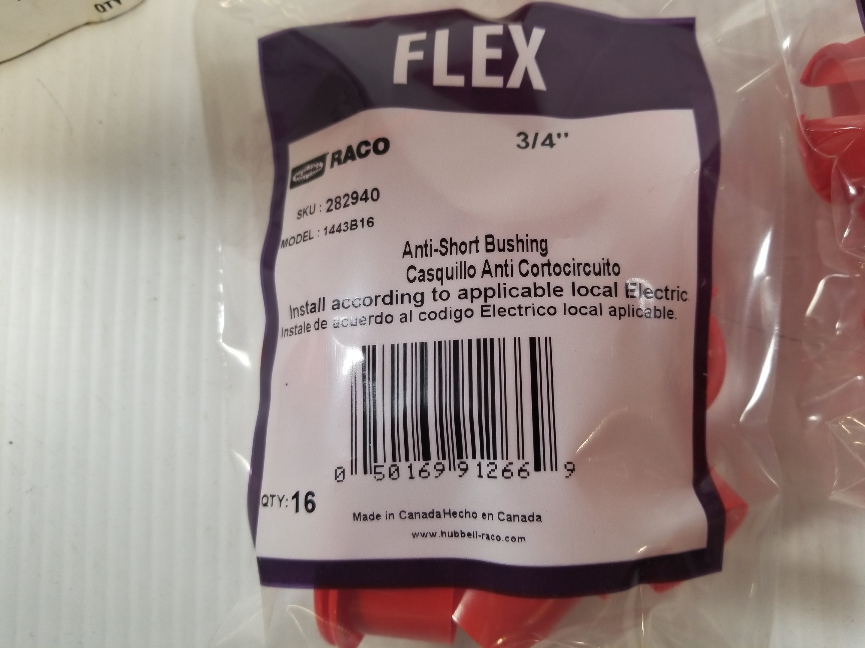 Hubbell 1443B16 Anti-Short Bushing 3/4" (Lot of 64) 282940