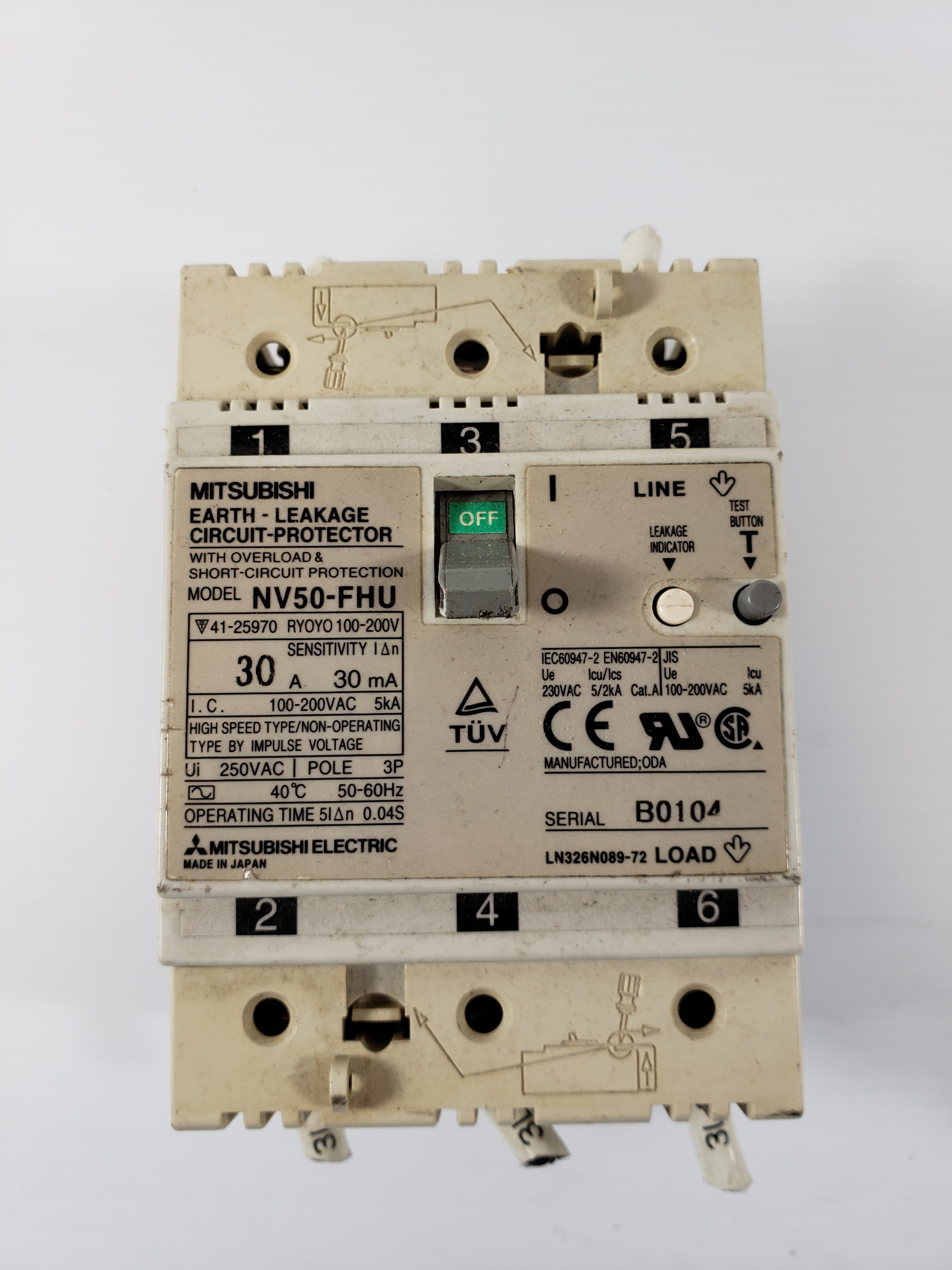 Mitsubishi Circuit Protector NV50-FHU 30 AMP