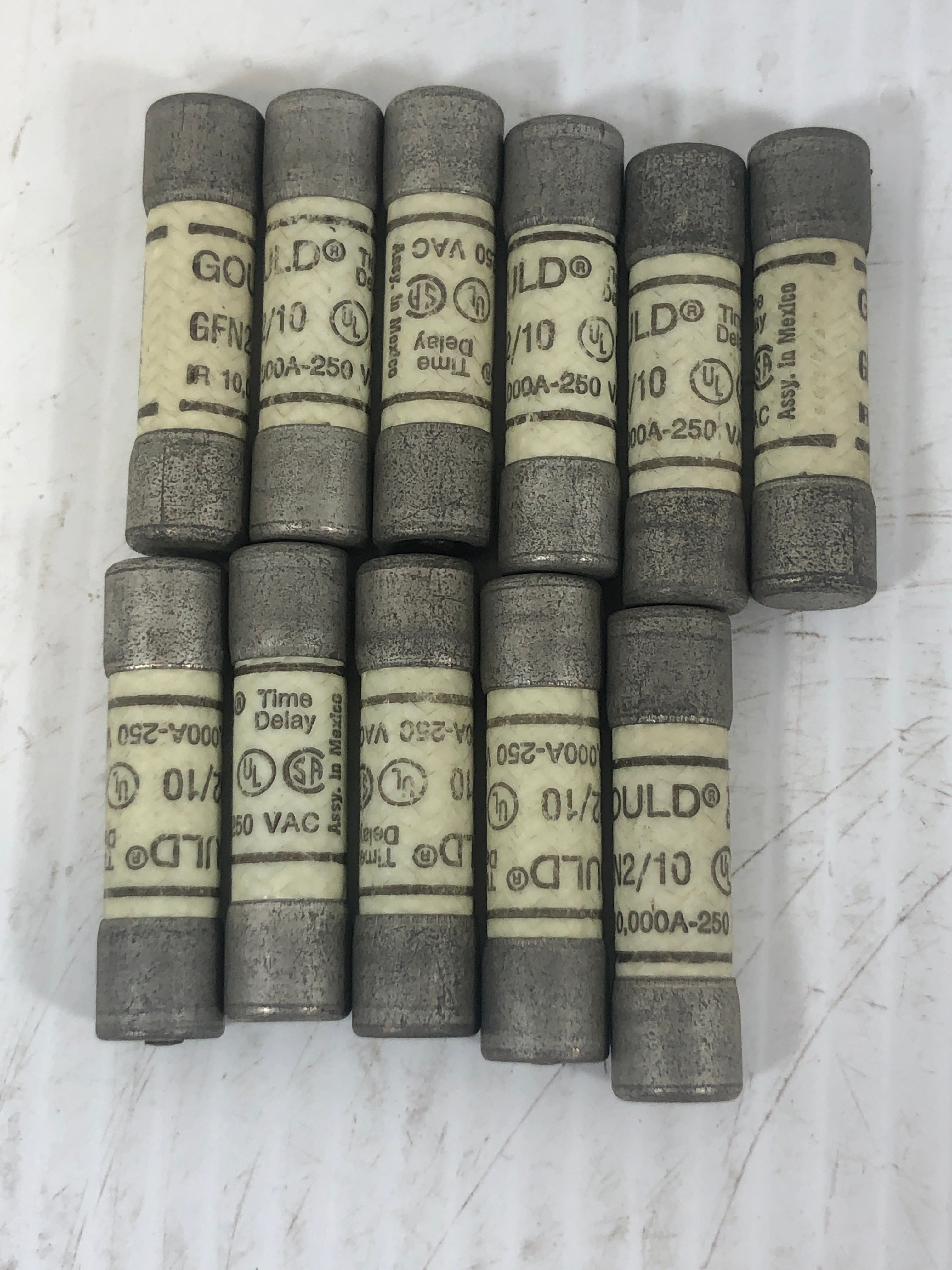 Gould GFN 2/10 Time Delay Fuse - Lot of 11