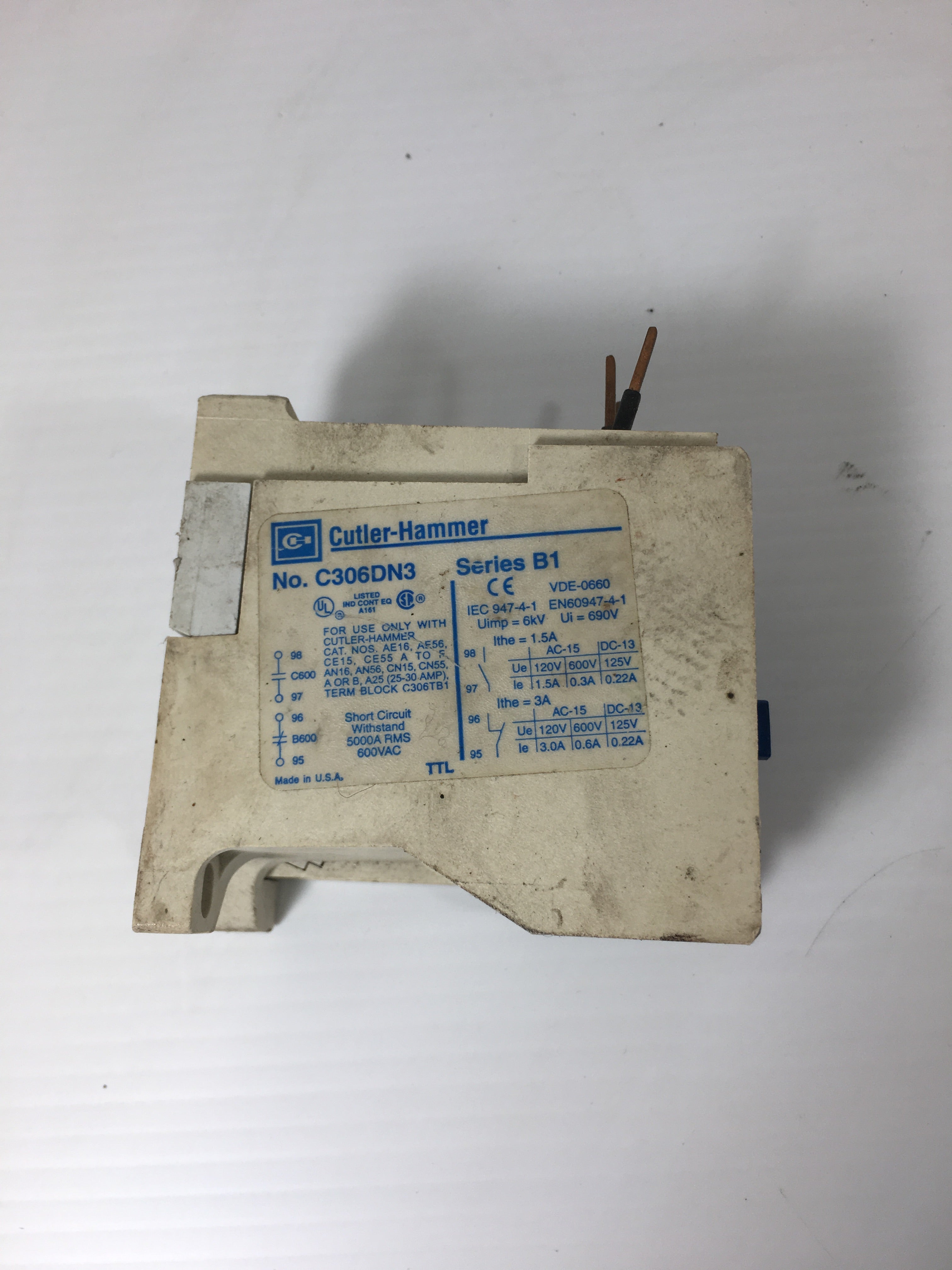 Cutler-Hammer C306DN3 Overload Relay