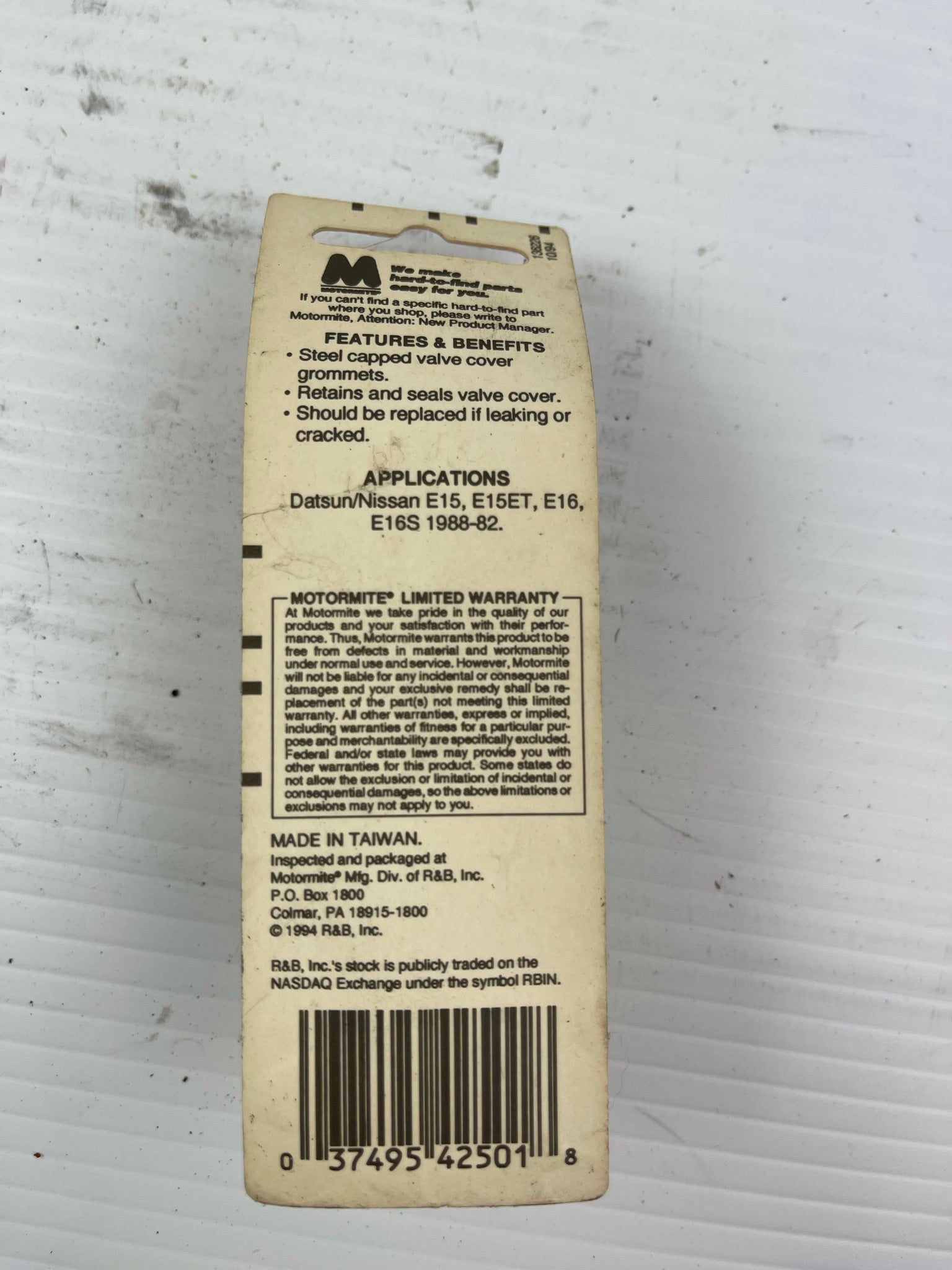 Help! Motormite Valve Cover Grommets 42501