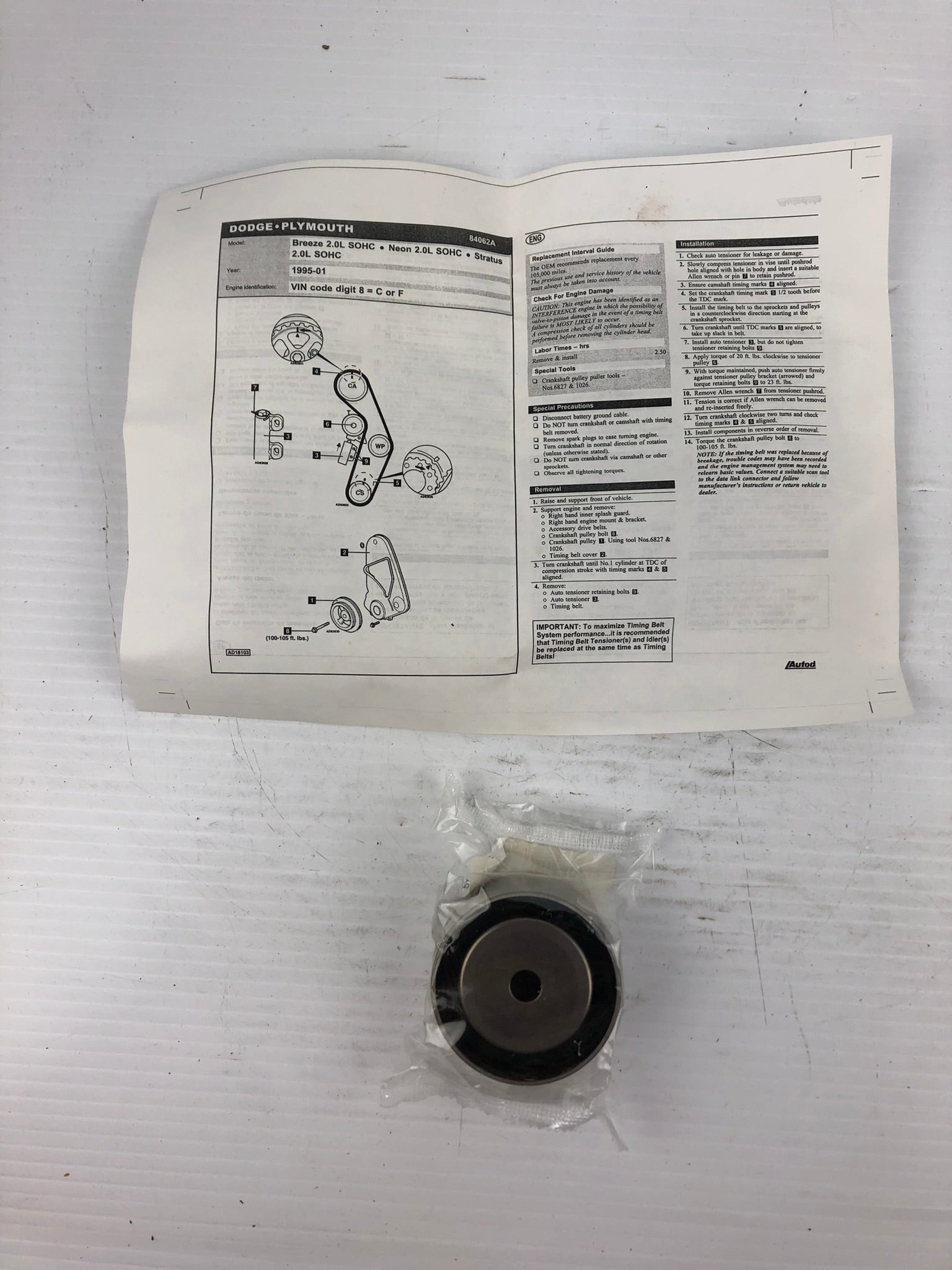 Dayco 84062 Engine Timing Belt Component Kit 85357