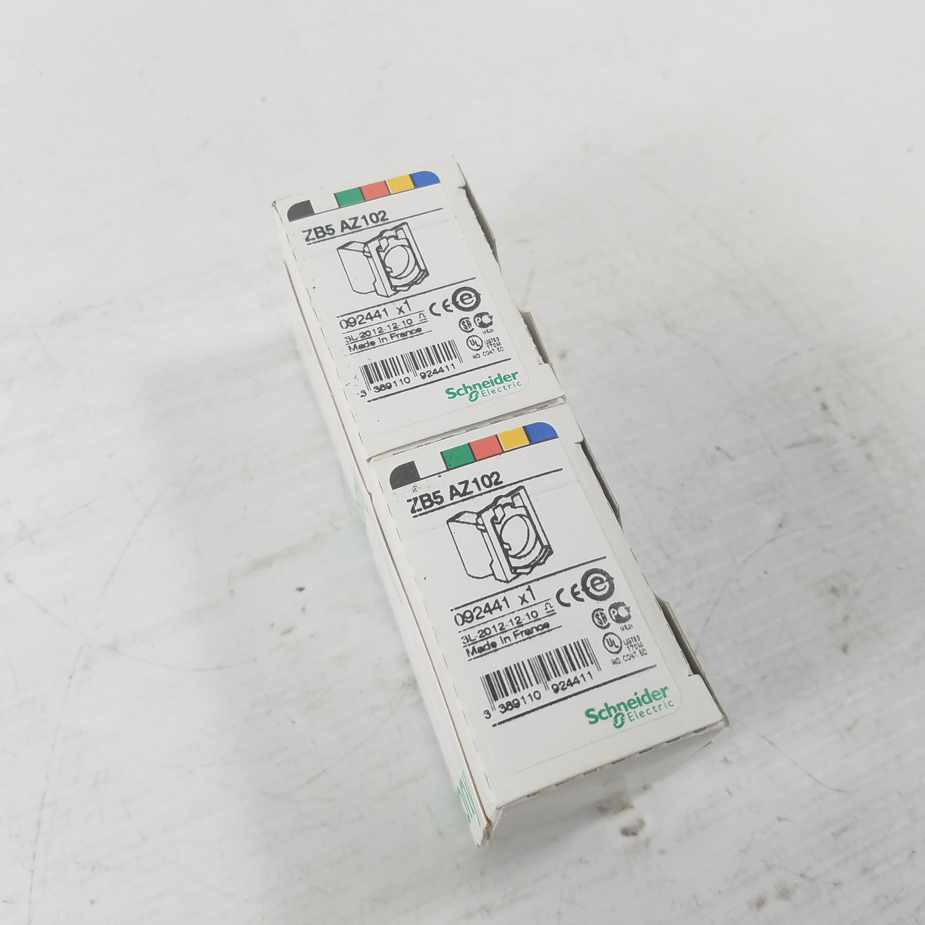 Schneider Electric ZB5 AZ102 Switch Contact Block (Lot of 2)