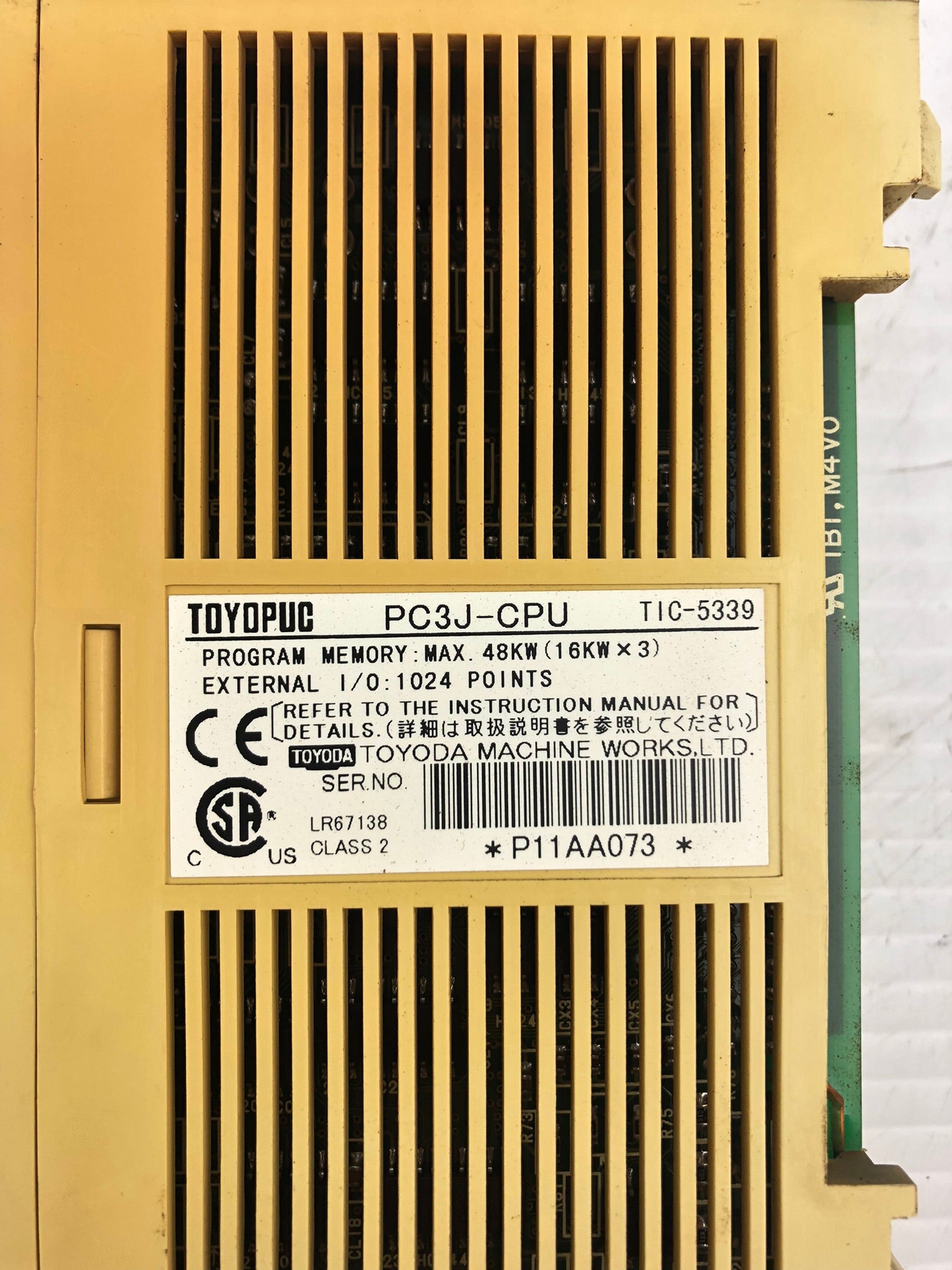 Toyopuc TIC-5339 Processor Module PC3J-CPU