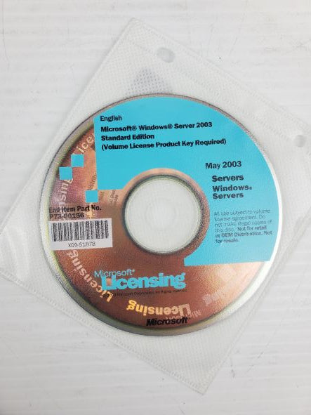 Microsoft Windows X09-51878 Server 2003 Standard Edition P73-00156