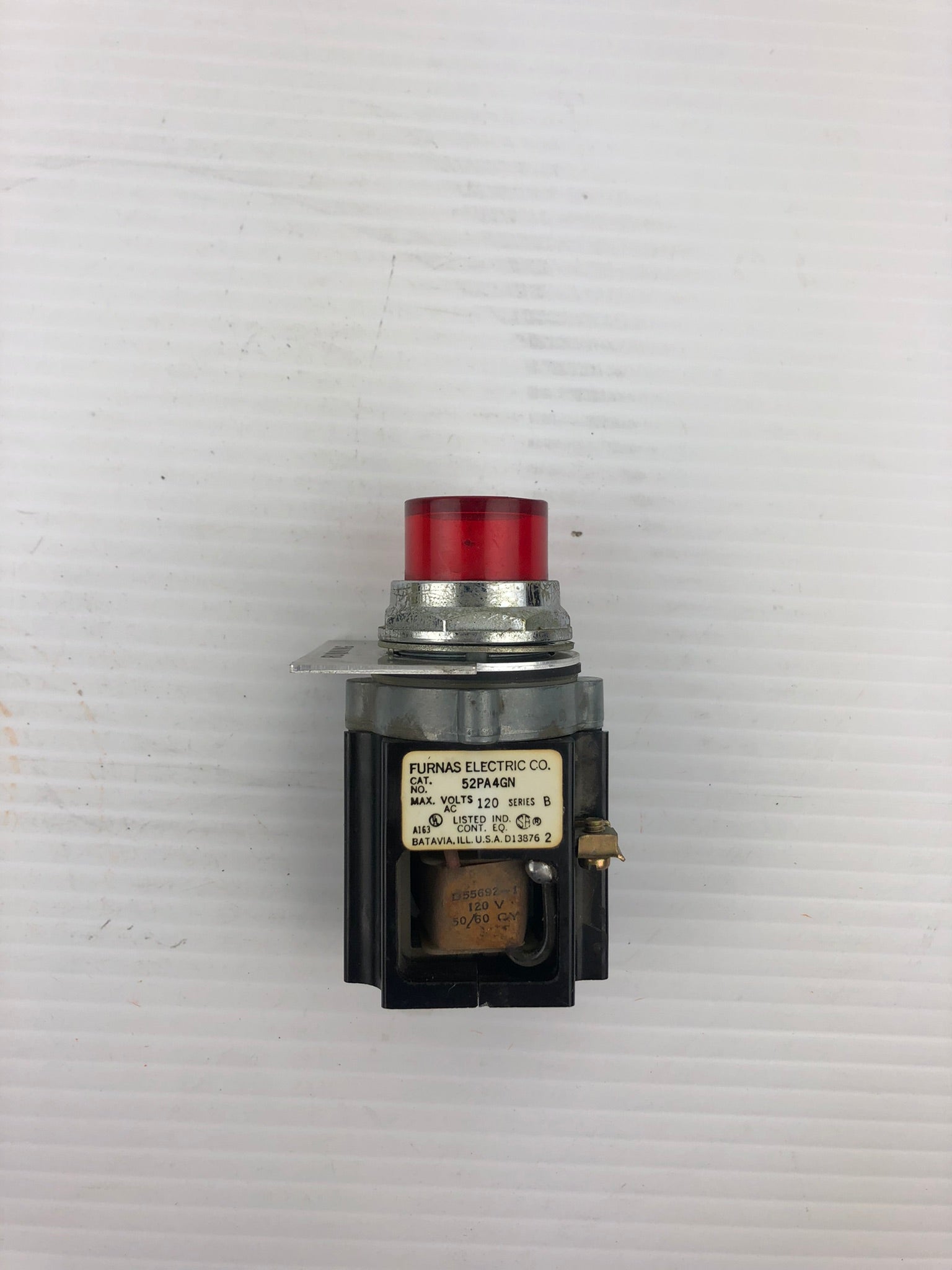 Furnas Electric 52PA4GN Red Pilot Light Series B 120VAC