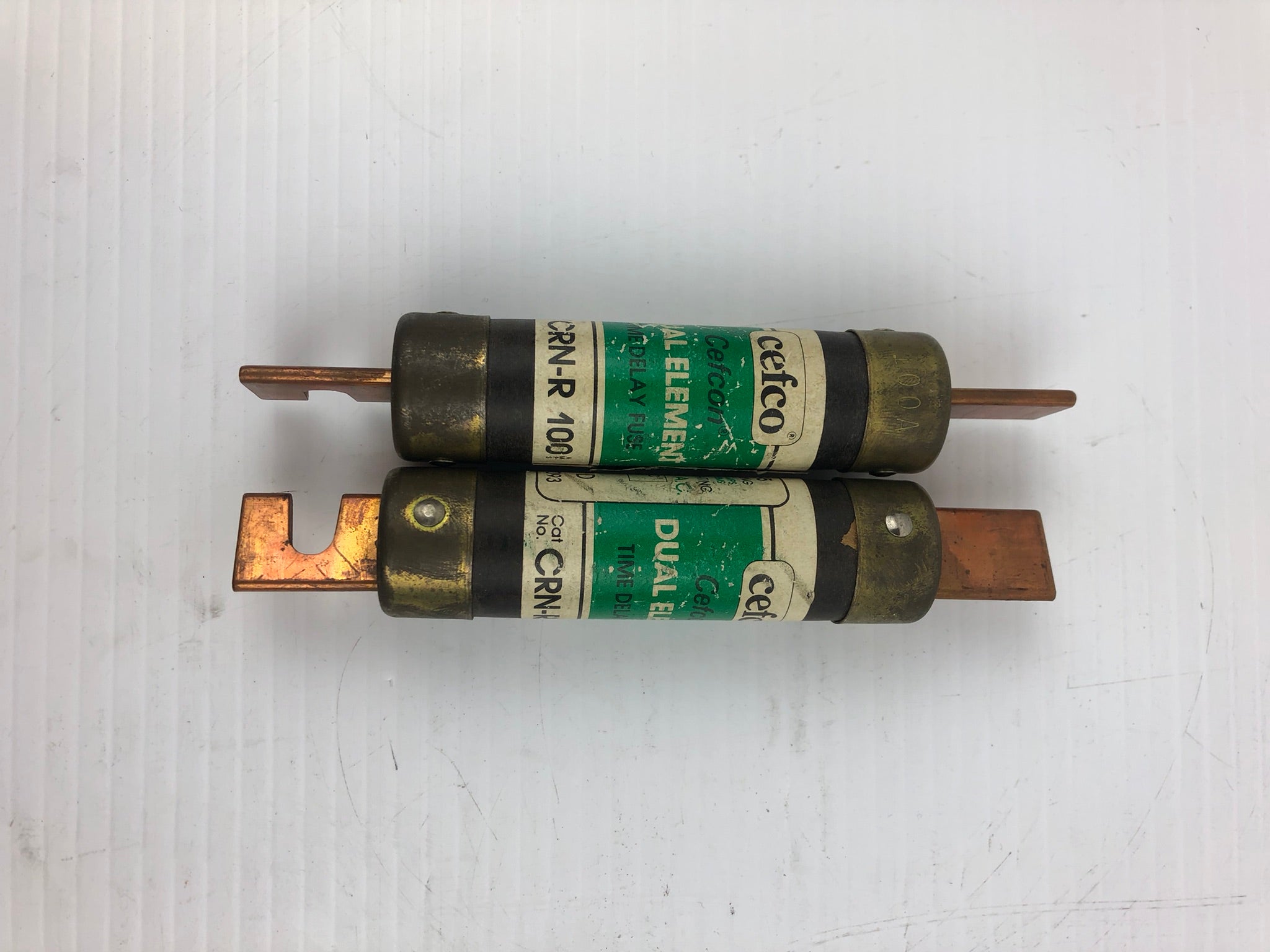 Cefco CRN-R100 Dual Element Time Delay Fuse Class RK-5 DG-57-37 (Lot of 2)