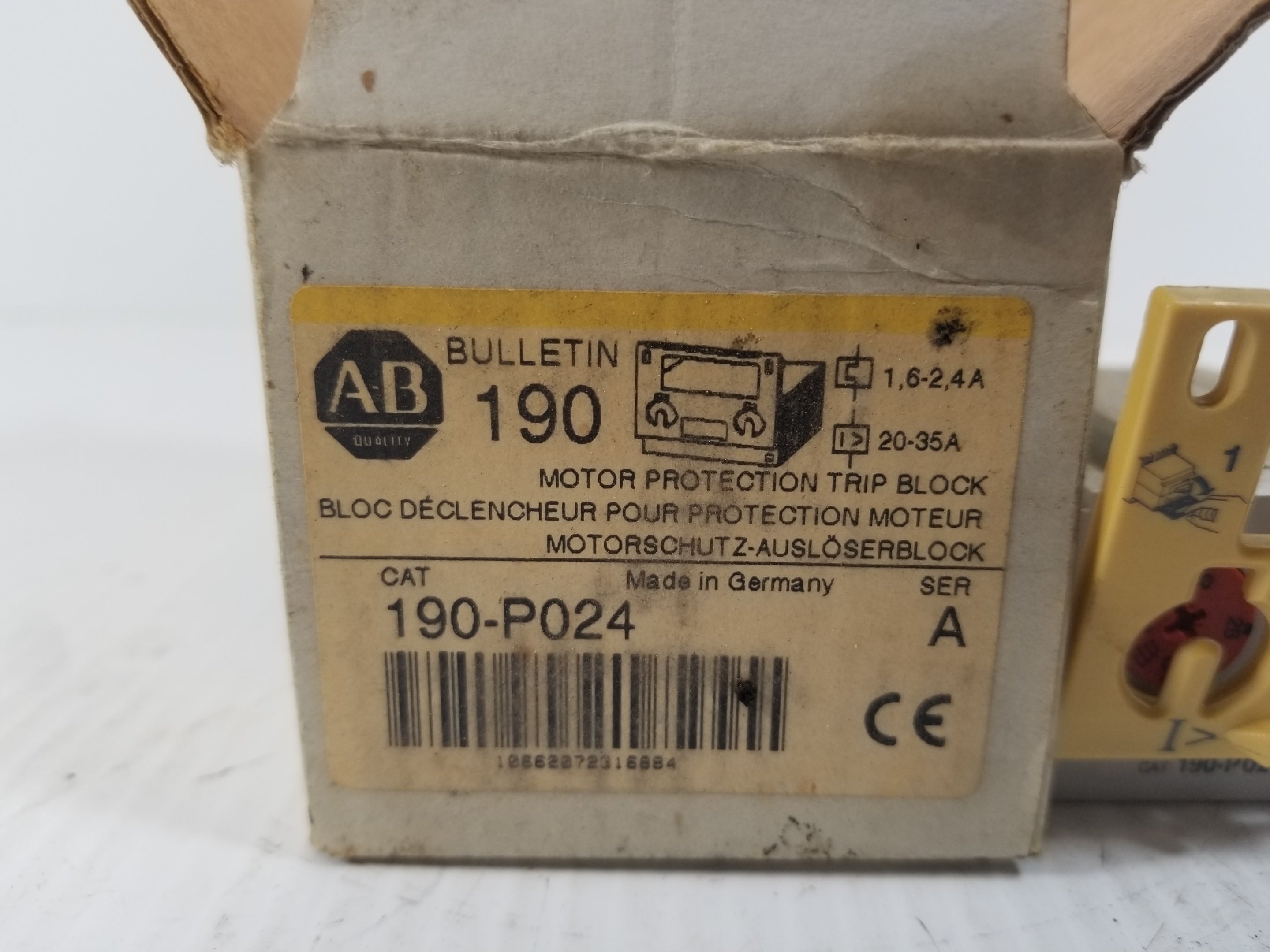 Allen-Bradley 190-P024 Motor Protection Trip Block