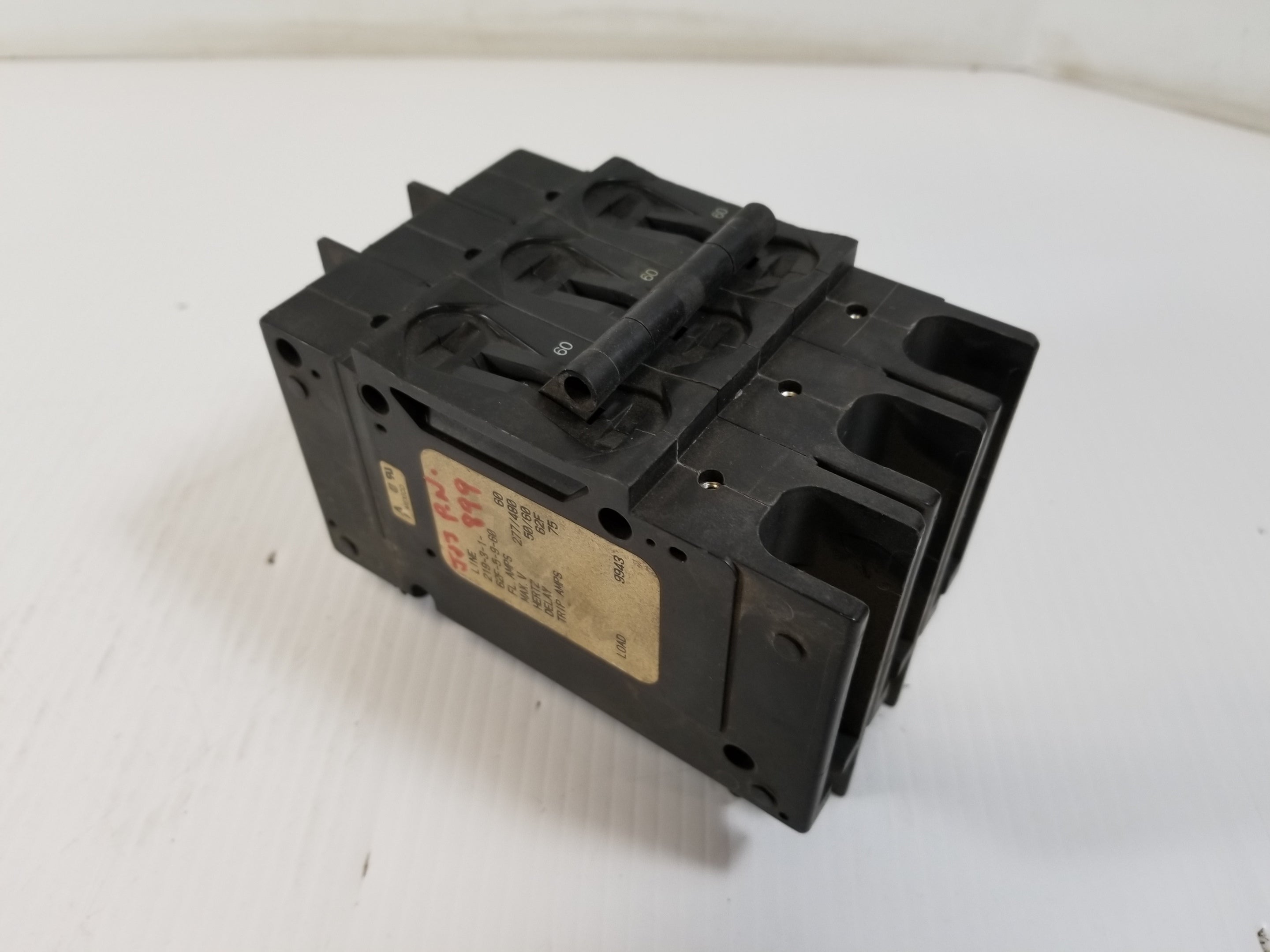 Airpax 219-3-1-62F-5-9-60 Line Circuit Breaker 3-Pole 60A