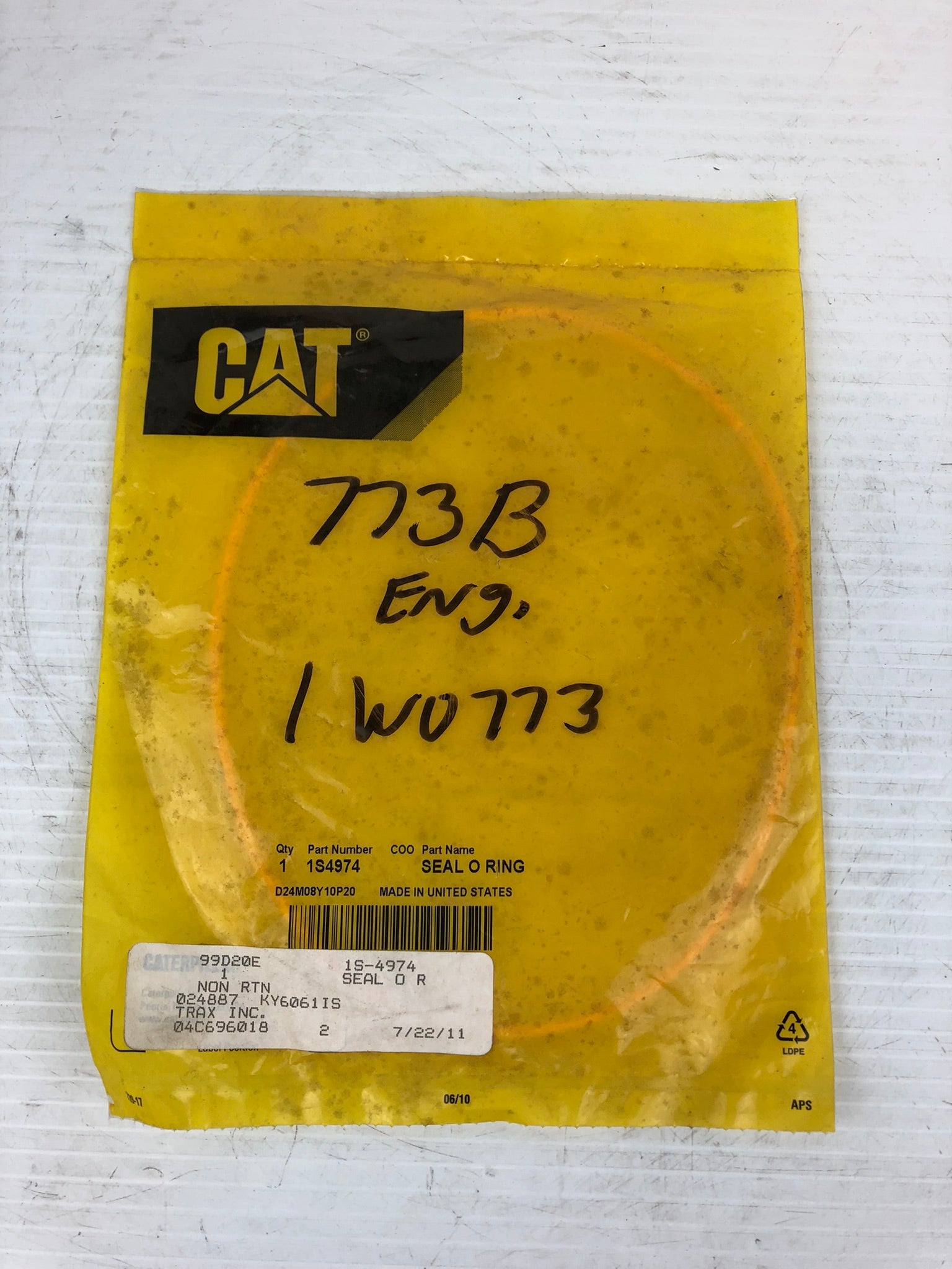 CAT 1S4974 Seal O Ring Caterpillar 1S-4974