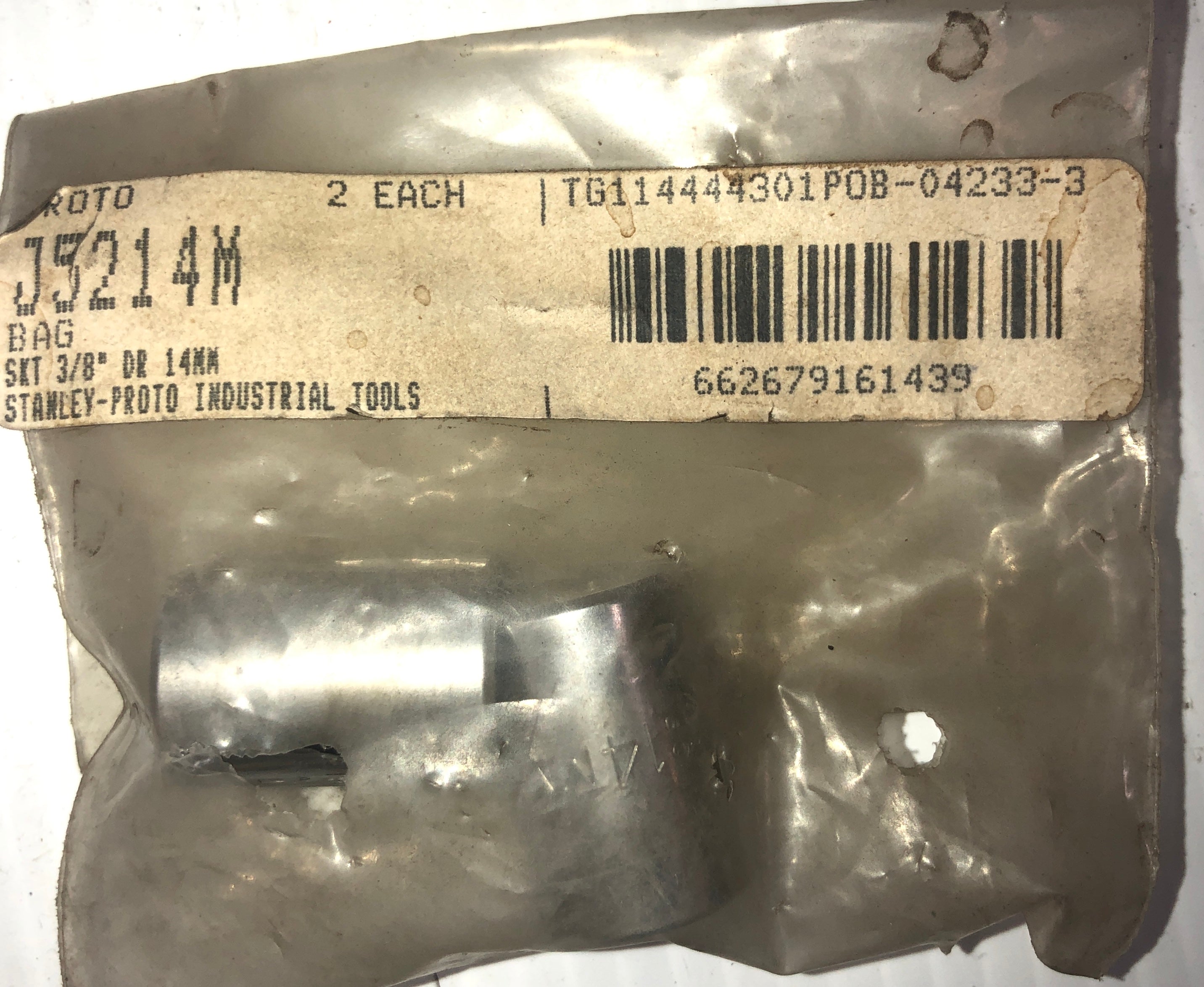 Proto J5214M Metric 14mm 12 Point 3/8" Drive Socket Lot of 2