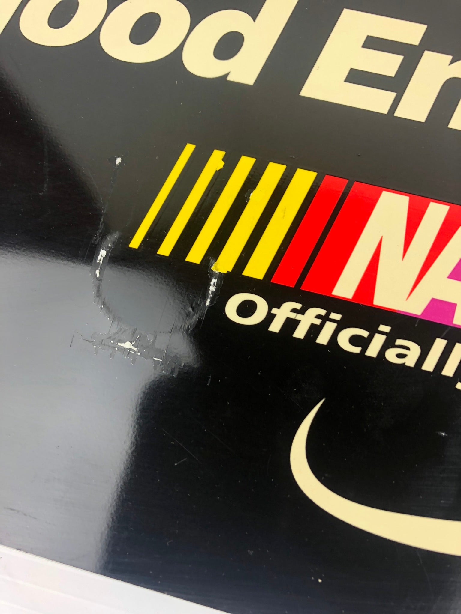 Vintage Nascar Exide Batteries Select - Black Plastic Sign