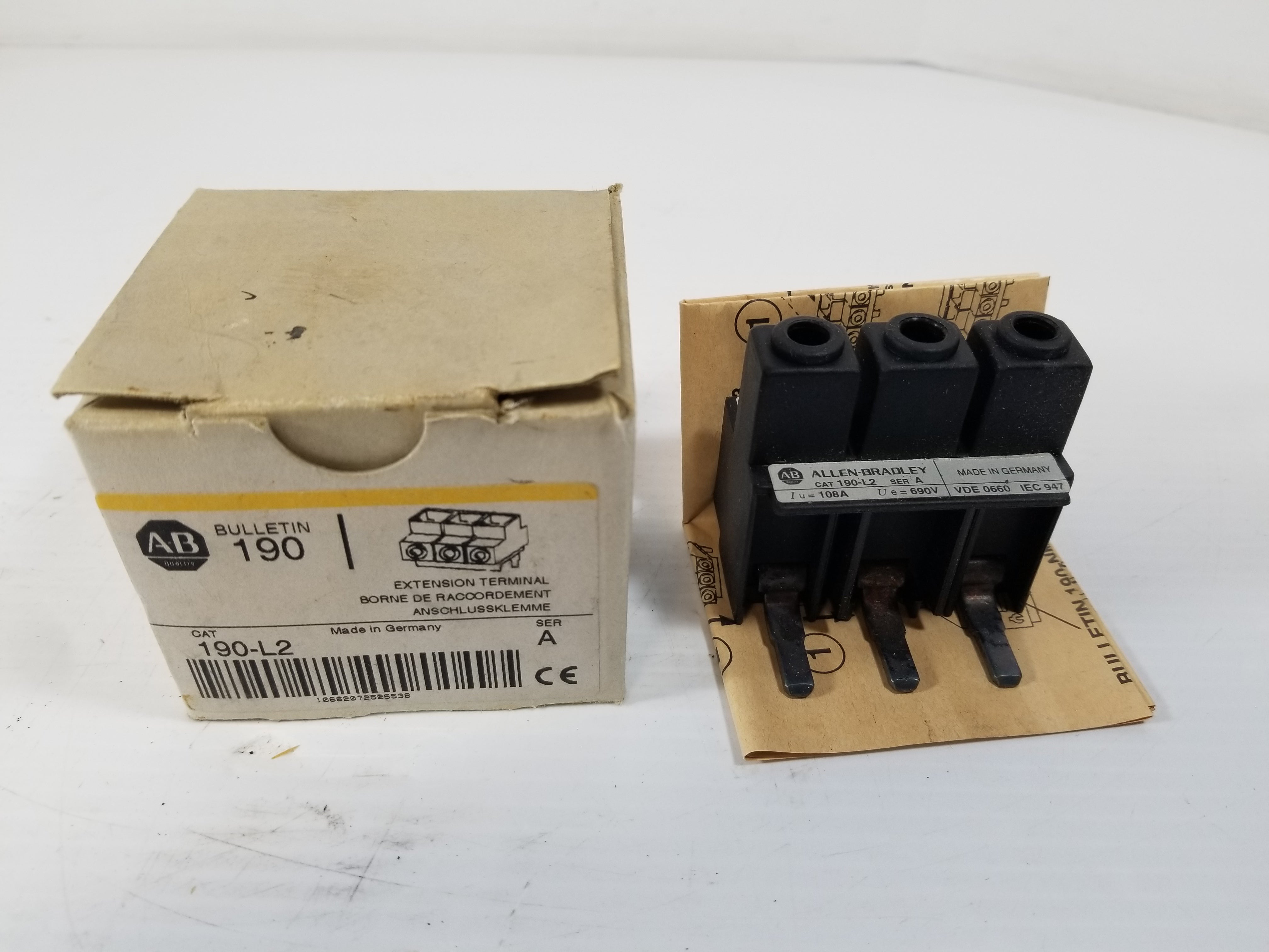 Allen-Bradley 190-L2 Extension Terminal