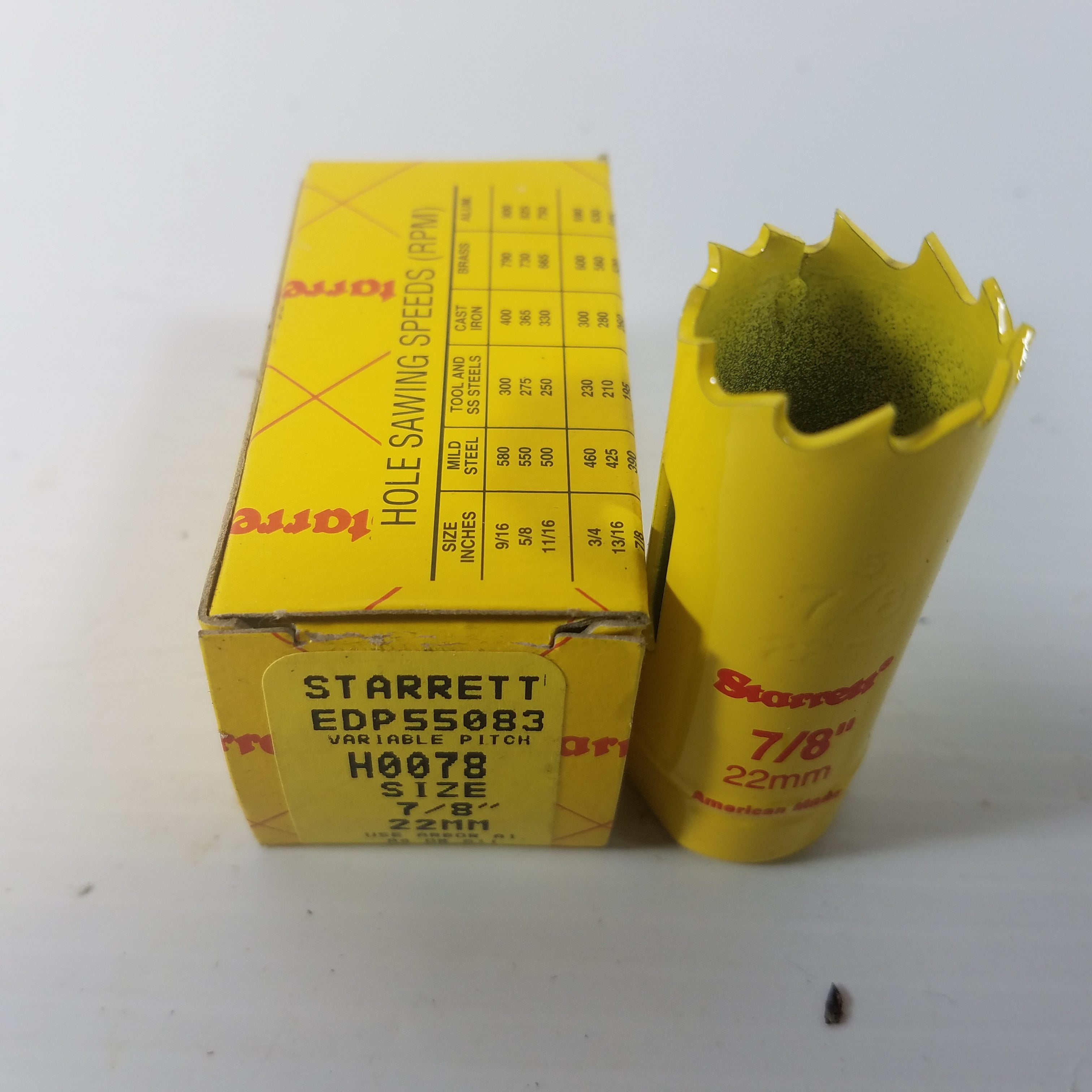 Starrett EDP55083 H0078 7/8" Variable Pitch Hole Saw