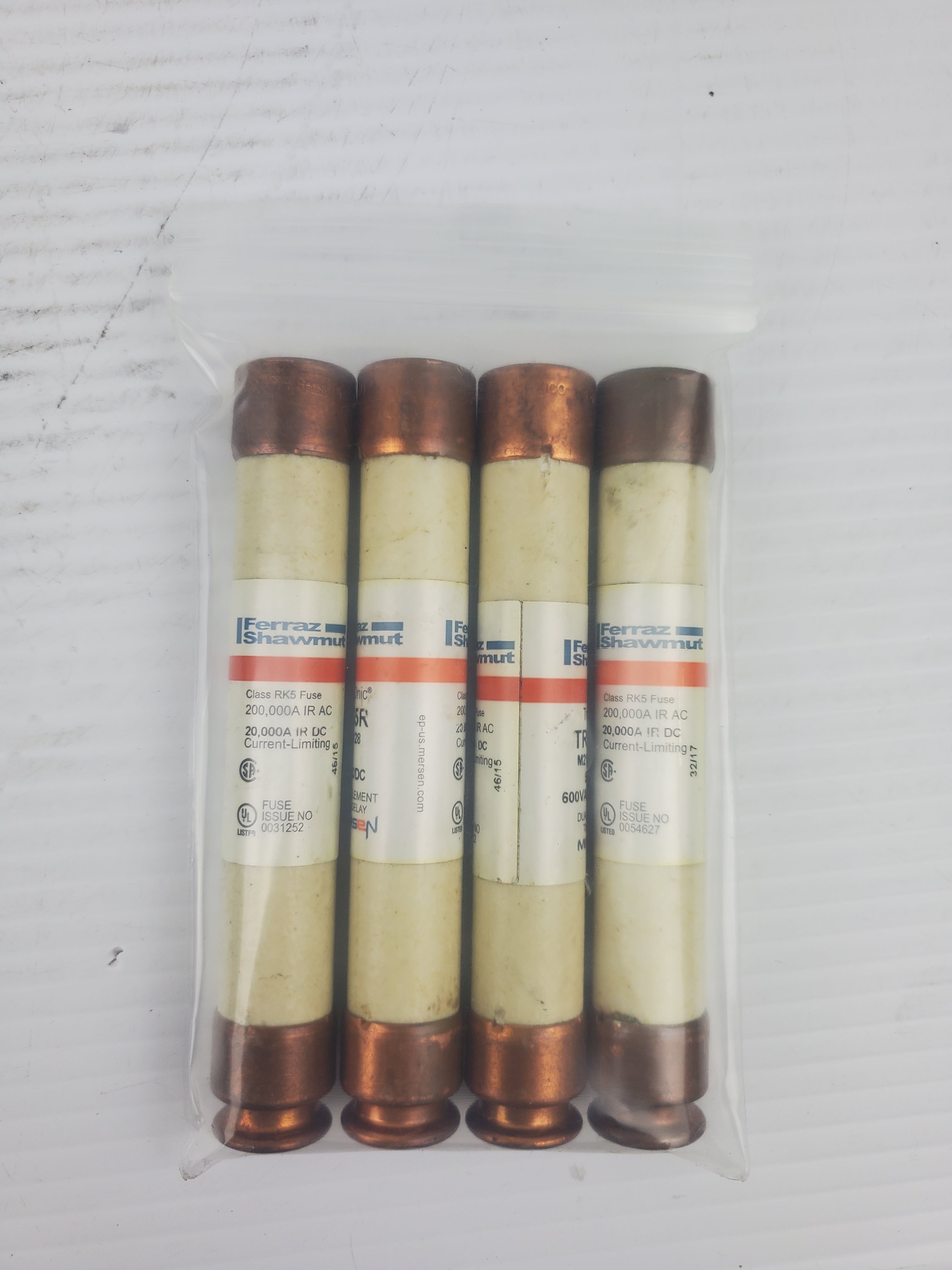 Gould Shawmut TRS5R Time Delay Fuses 5Amps 600VAC or Less - Lot of 4