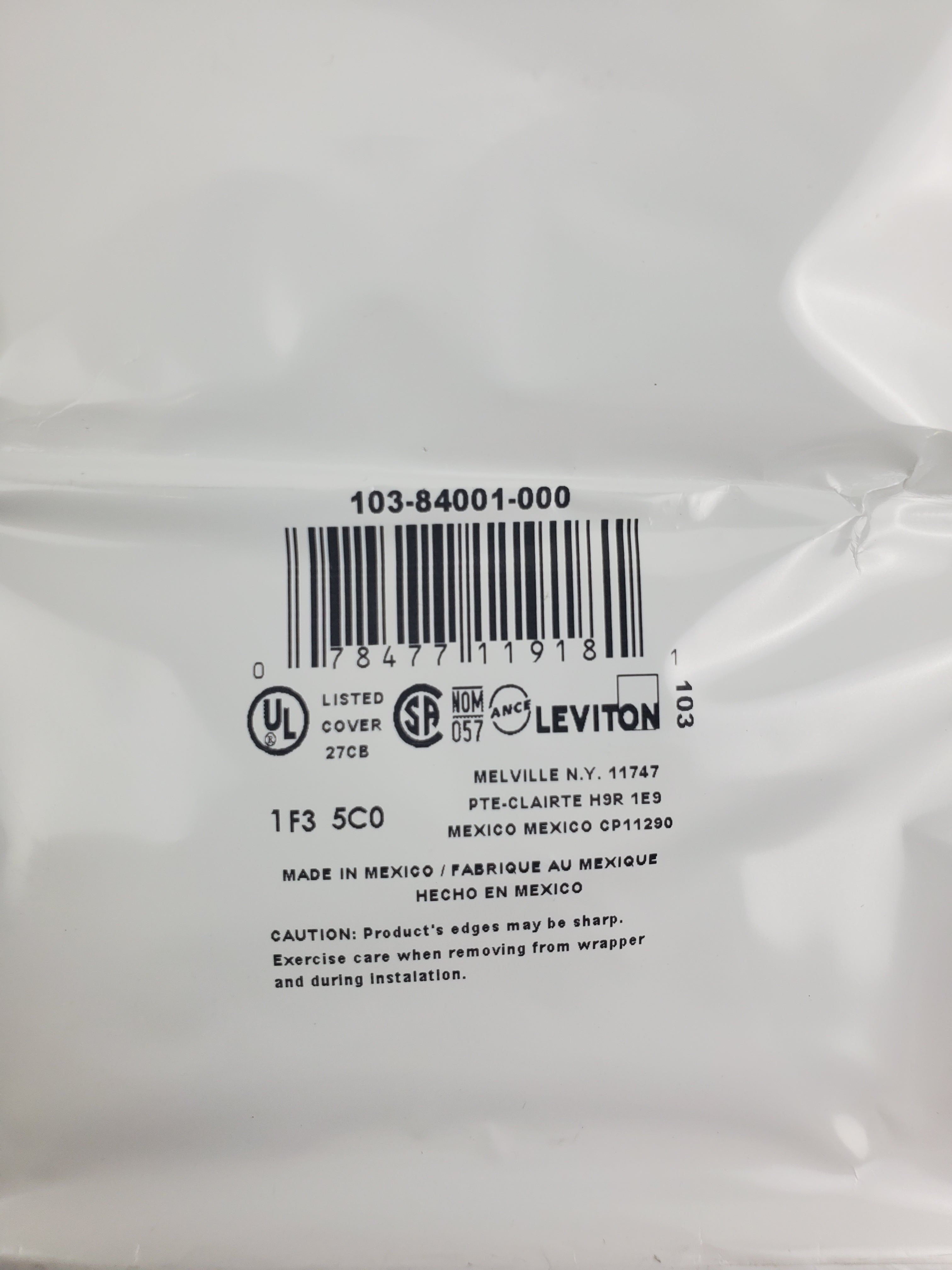 Leviton 103-84001-000 Stainless Steel Switch Wallplate (Lot of 4)